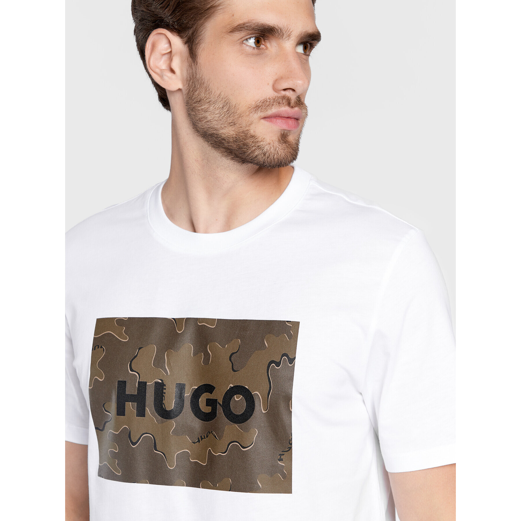 Hugo Тишърт Dulive_U224 50477005 Бял Regular Fit - Pepit.bg