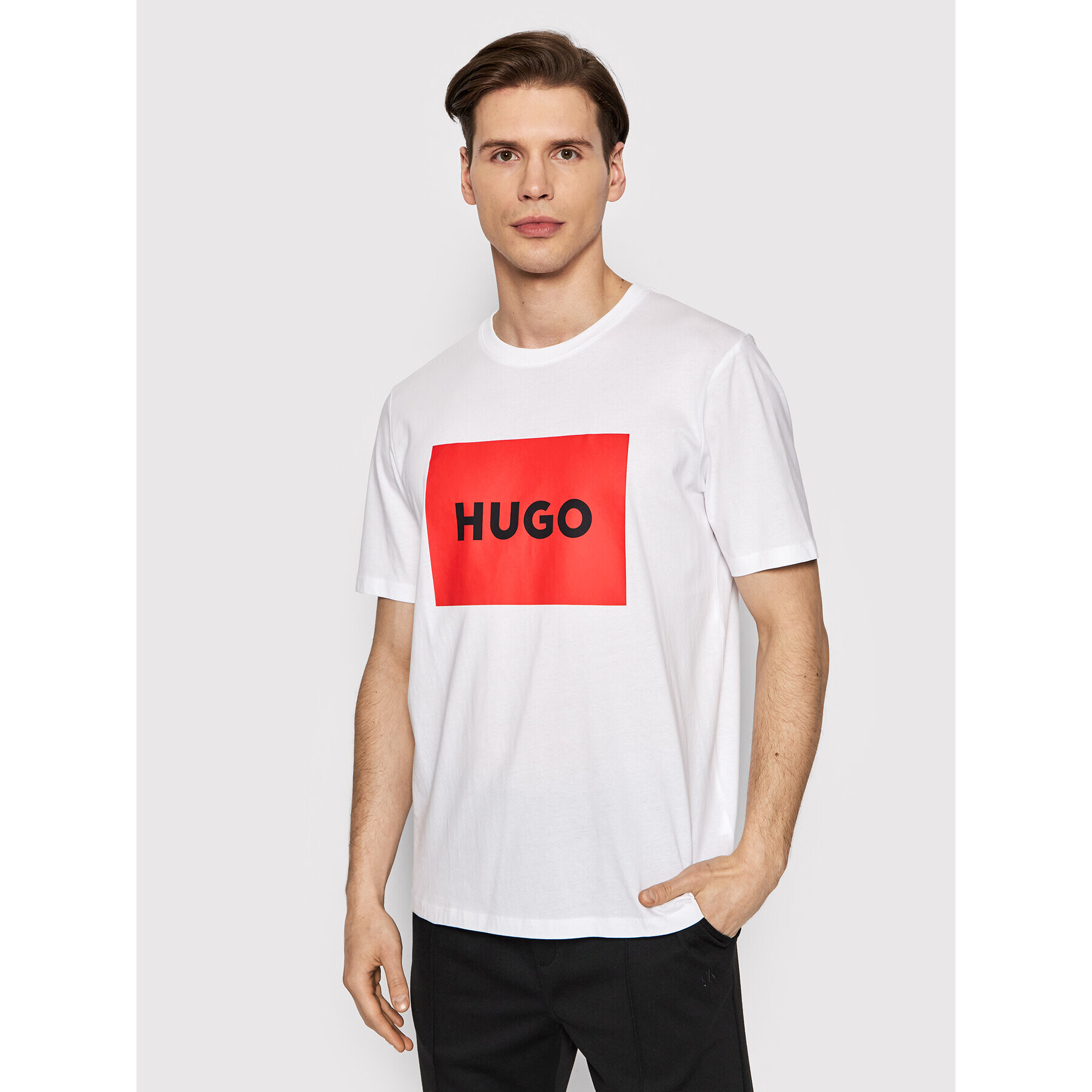 Hugo Тишърт Dulive222 50467952 Бял Regular Fit - Pepit.bg