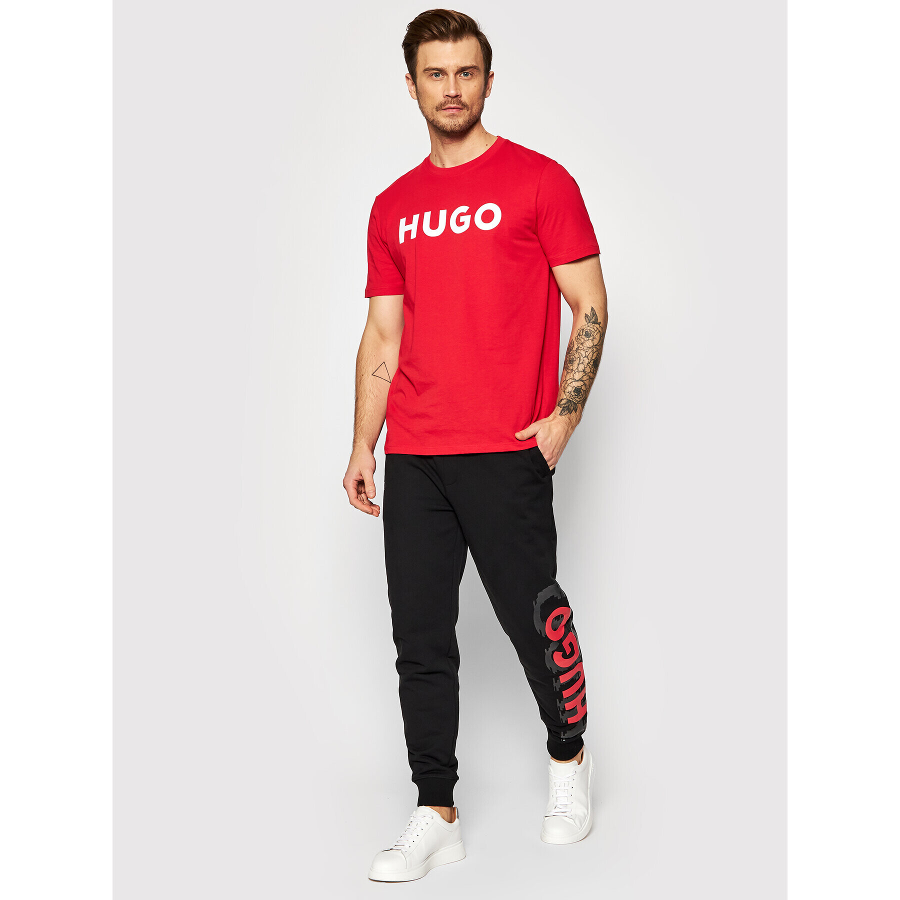 Hugo Тишърт Dulivio 50467556 Червен Regular Fit - Pepit.bg