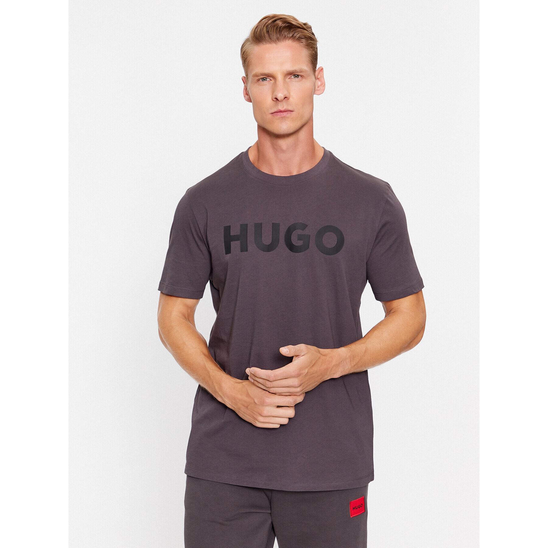 Hugo Тишърт Dulivio 50467556 Сив Regular Fit - Pepit.bg