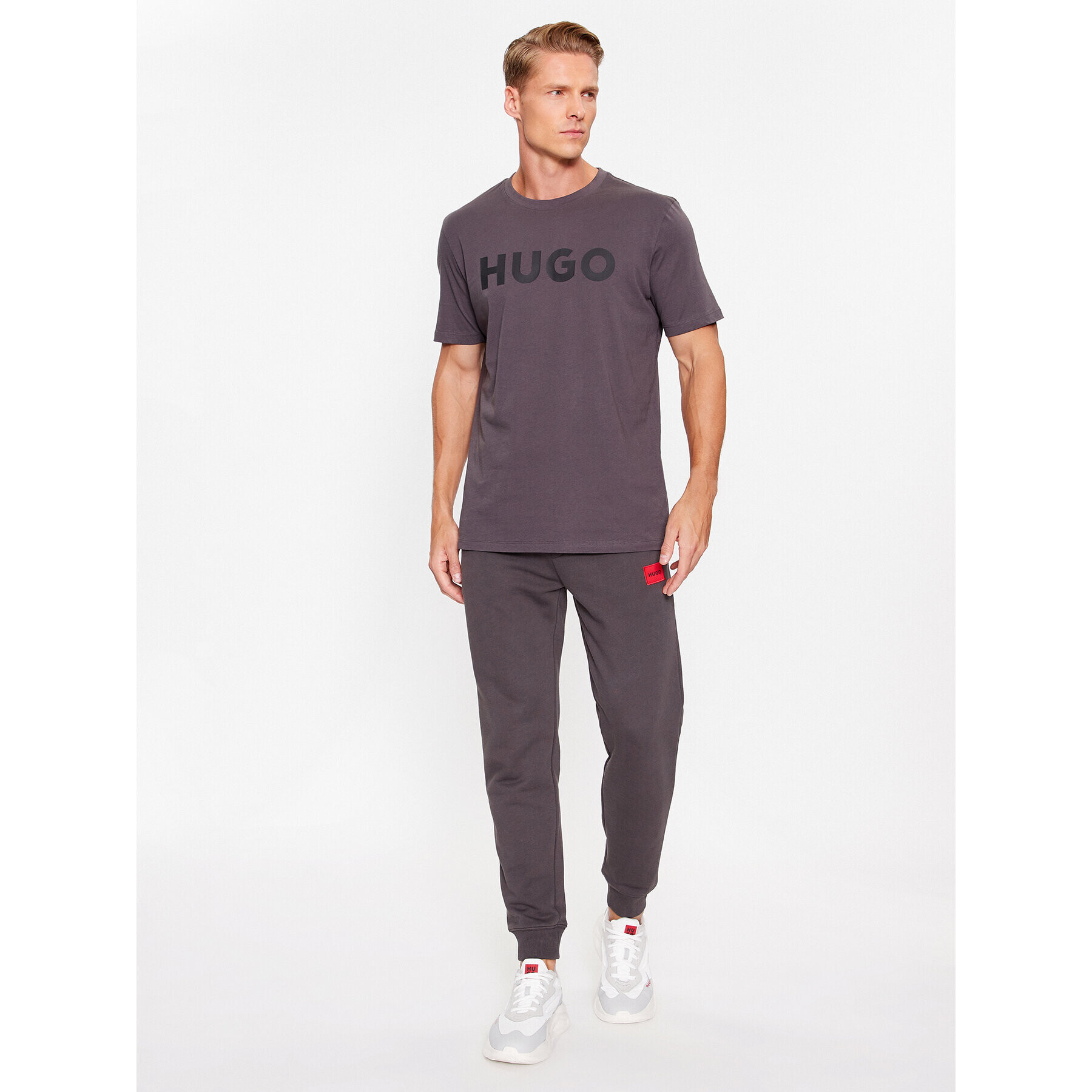 Hugo Тишърт Dulivio 50467556 Сив Regular Fit - Pepit.bg