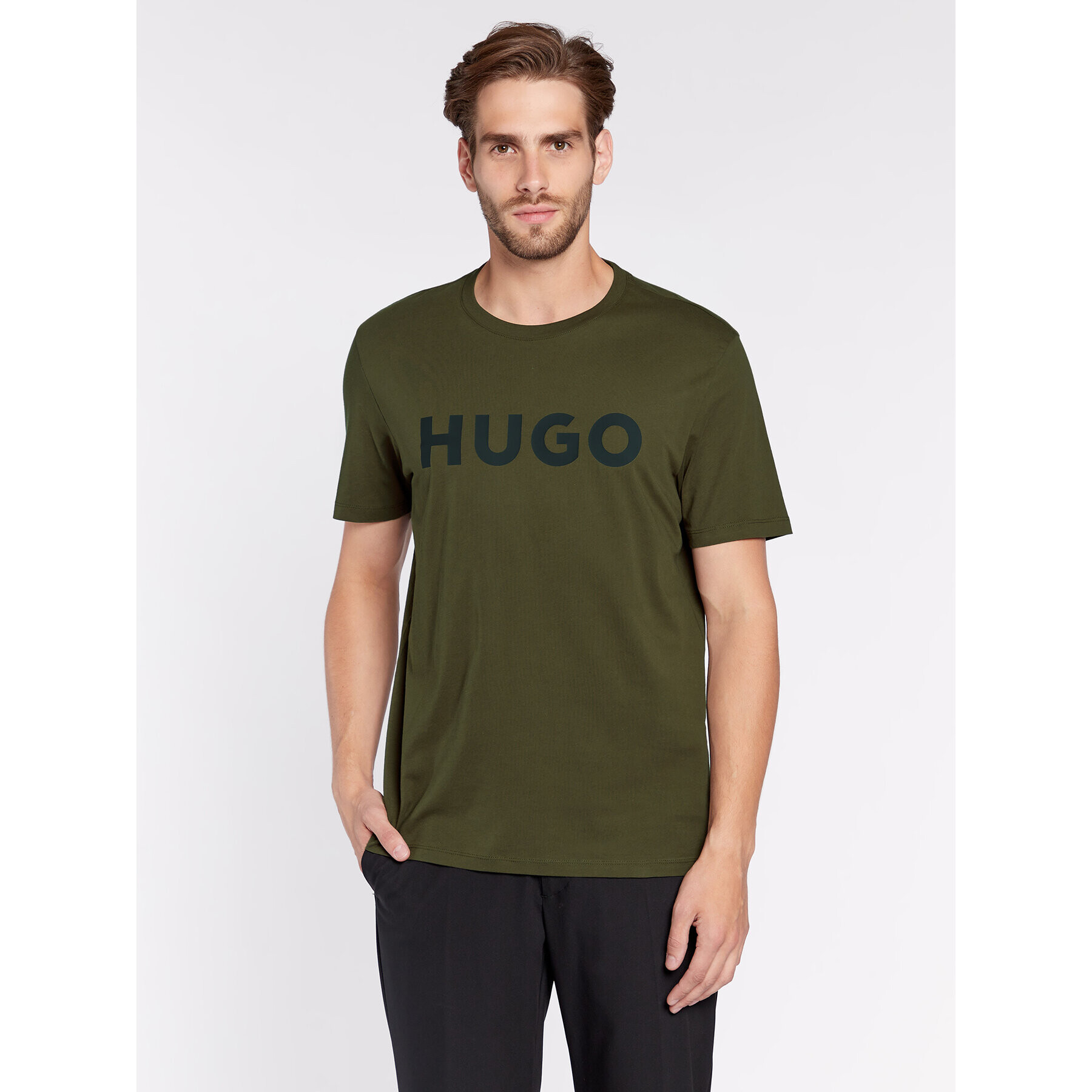 Hugo Тишърт Dulivio 50467556 Зелен Regular Fit - Pepit.bg