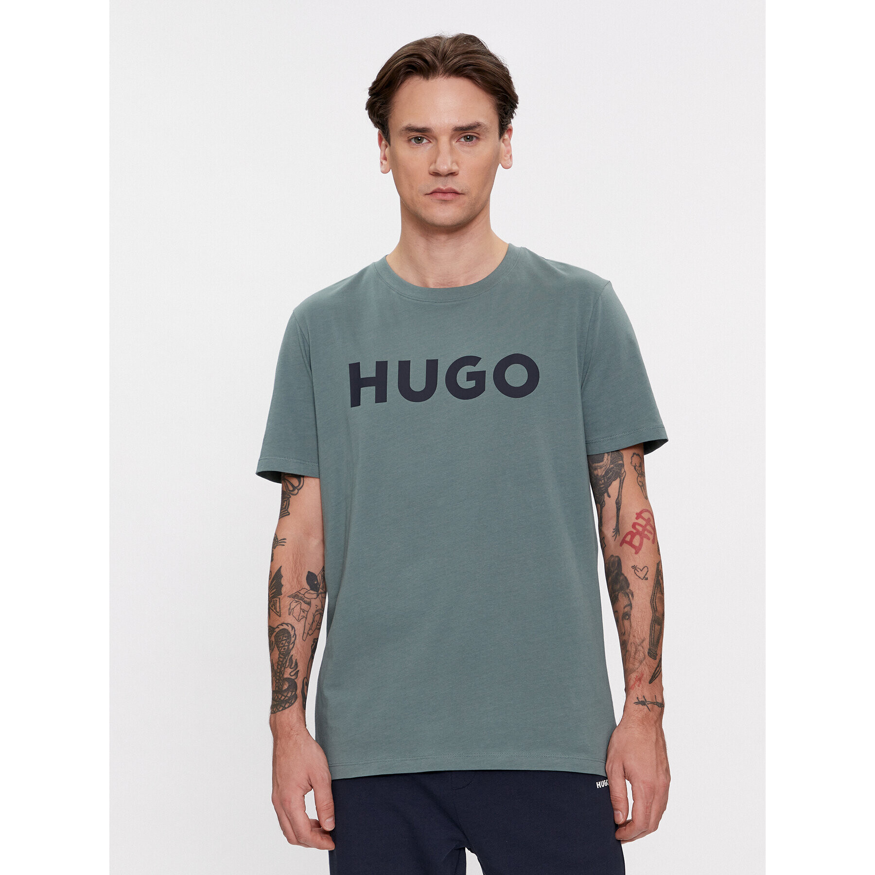 Hugo Тишърт Dulivio 50467556 Зелен Regular Fit - Pepit.bg