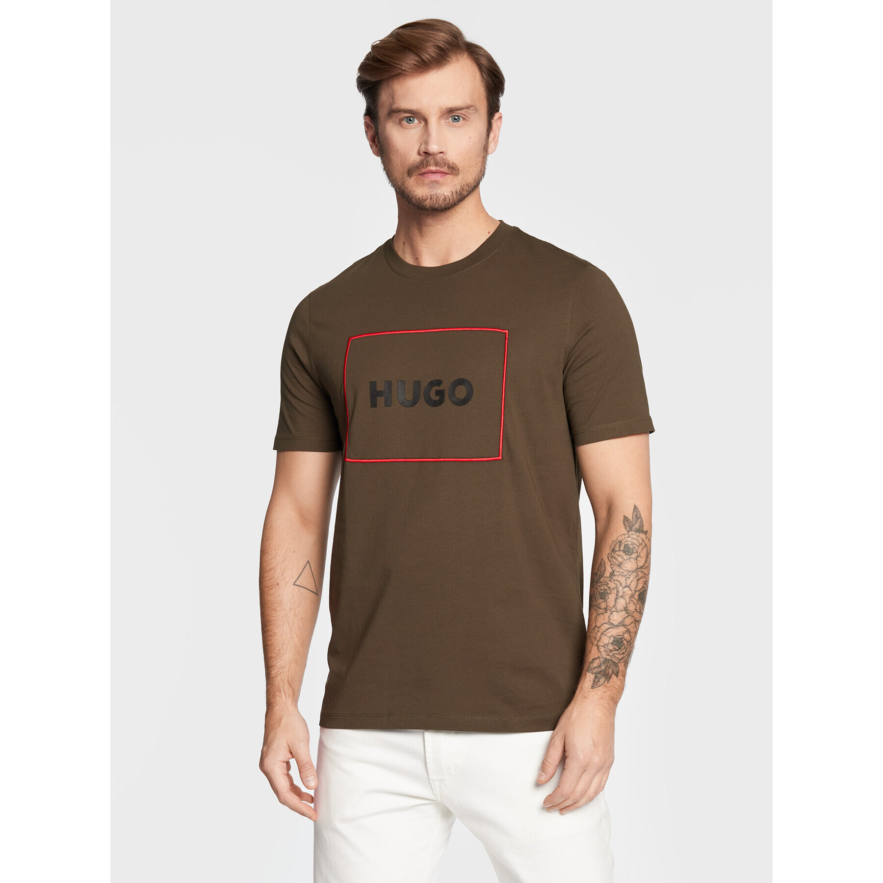 Hugo Тишърт Dumex 50475330 Зелен Regular Fit - Pepit.bg