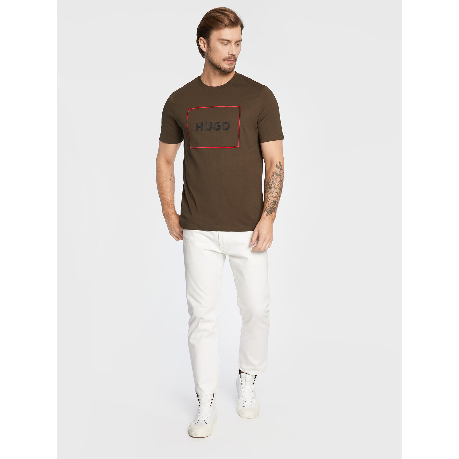 Hugo Тишърт Dumex 50475330 Зелен Regular Fit - Pepit.bg