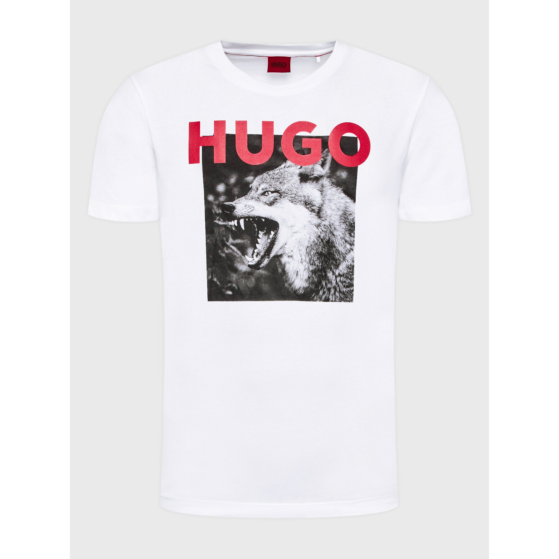 Hugo Тишърт Dupus 50477623 Бял Regular Fit - Pepit.bg