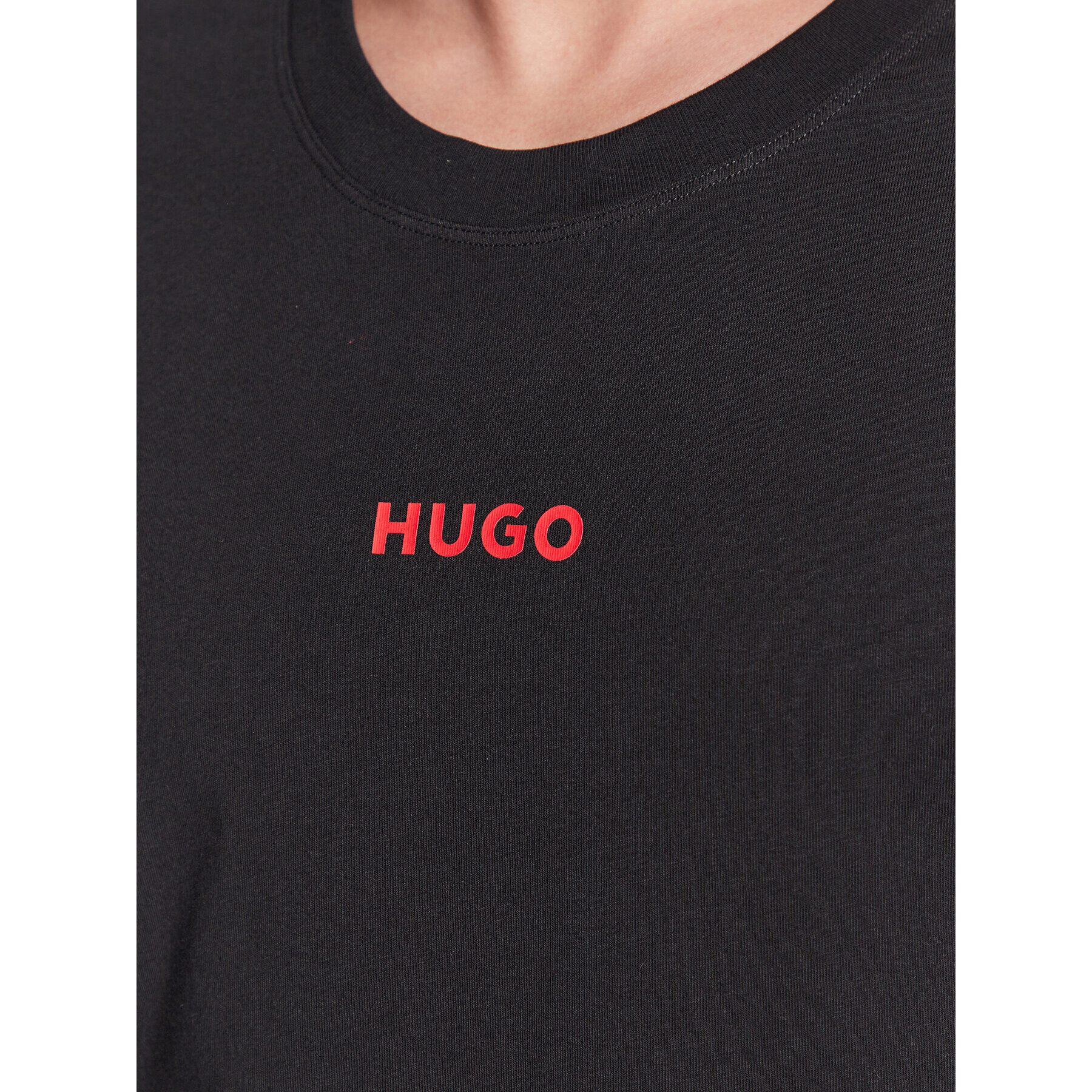 Hugo Тишърт Linked 50480246 Черен Regular Fit - Pepit.bg