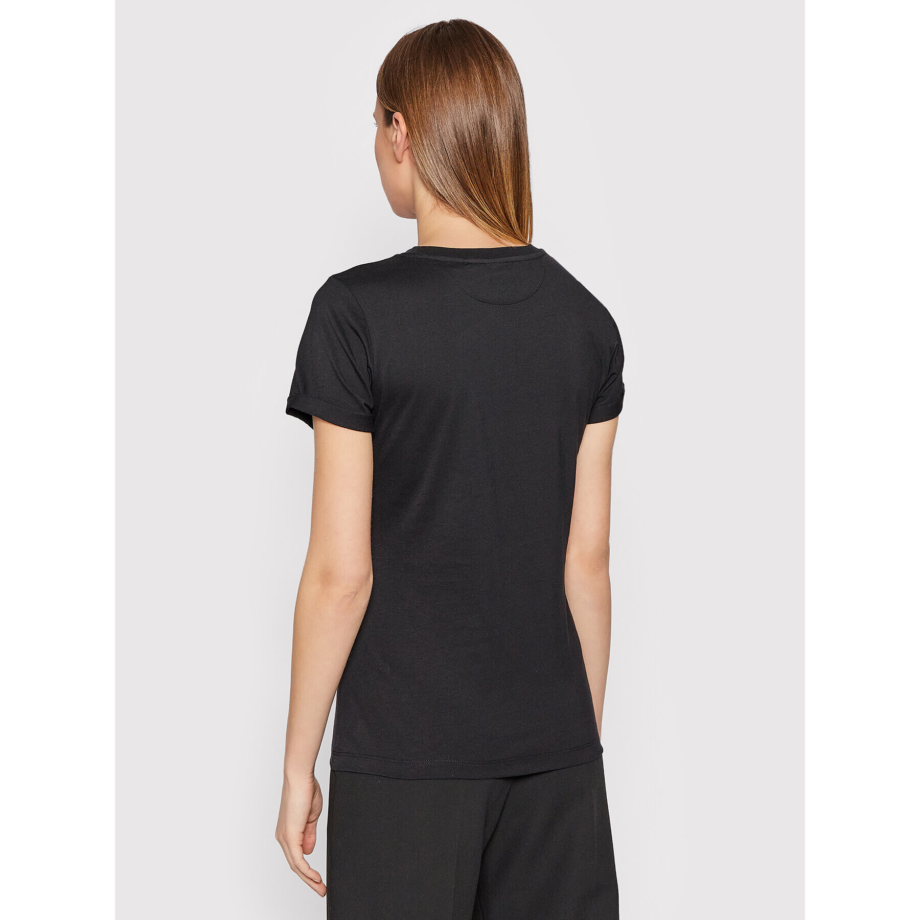 Hugo Тишърт Rhinestone Logo 50461532 Черен Slim Fit - Pepit.bg