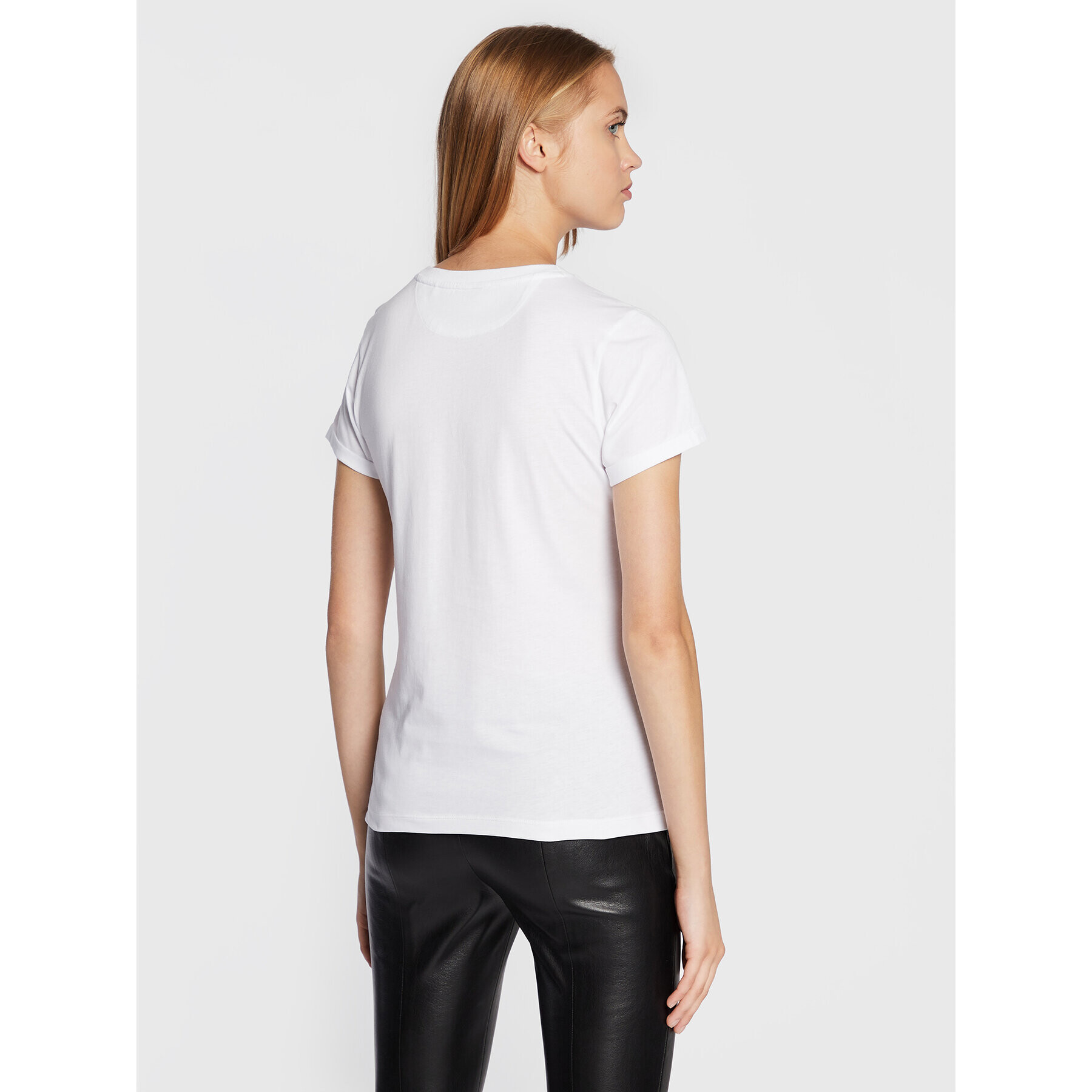 Hugo Тишърт Slim 50478217 Бял Slim Fit - Pepit.bg