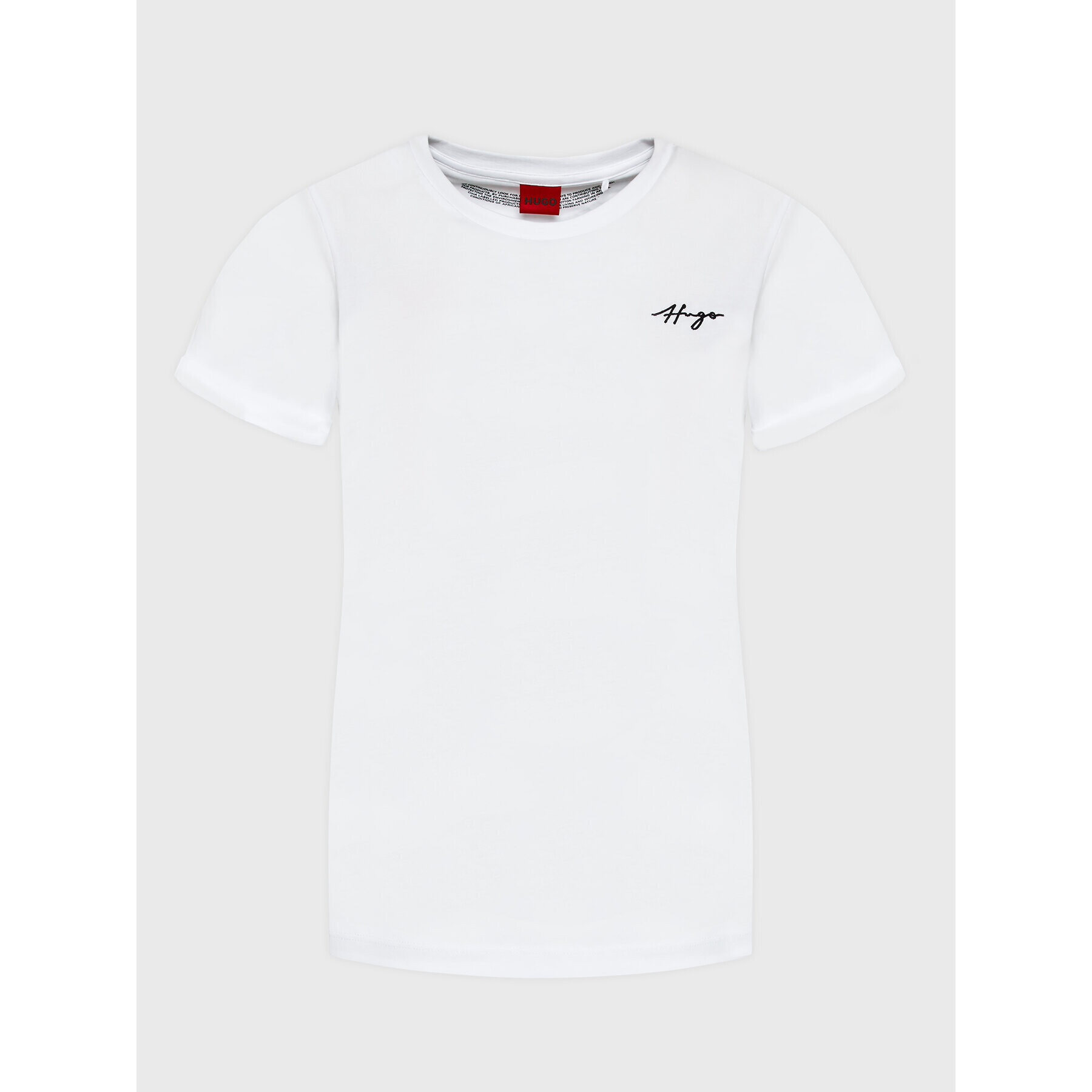 Hugo Тишърт Slim 50478217 Бял Slim Fit - Pepit.bg