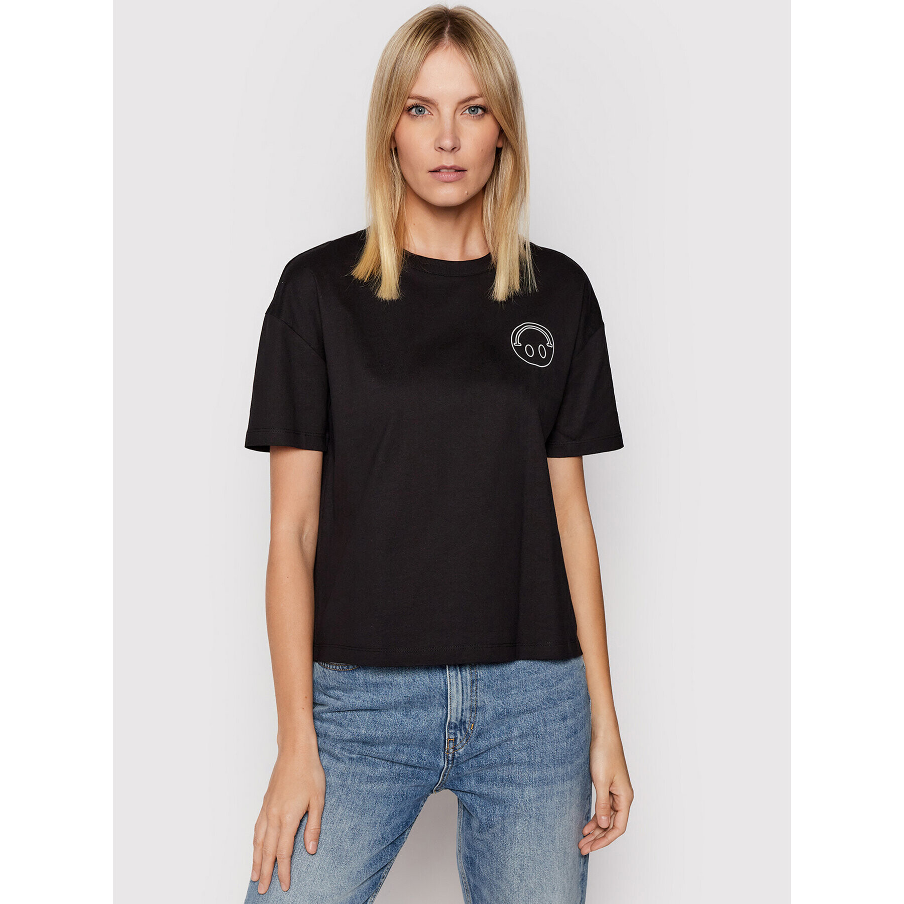 Hugo Тишърт SMILEY Dachelle 50454254 Черен Oversize - Pepit.bg