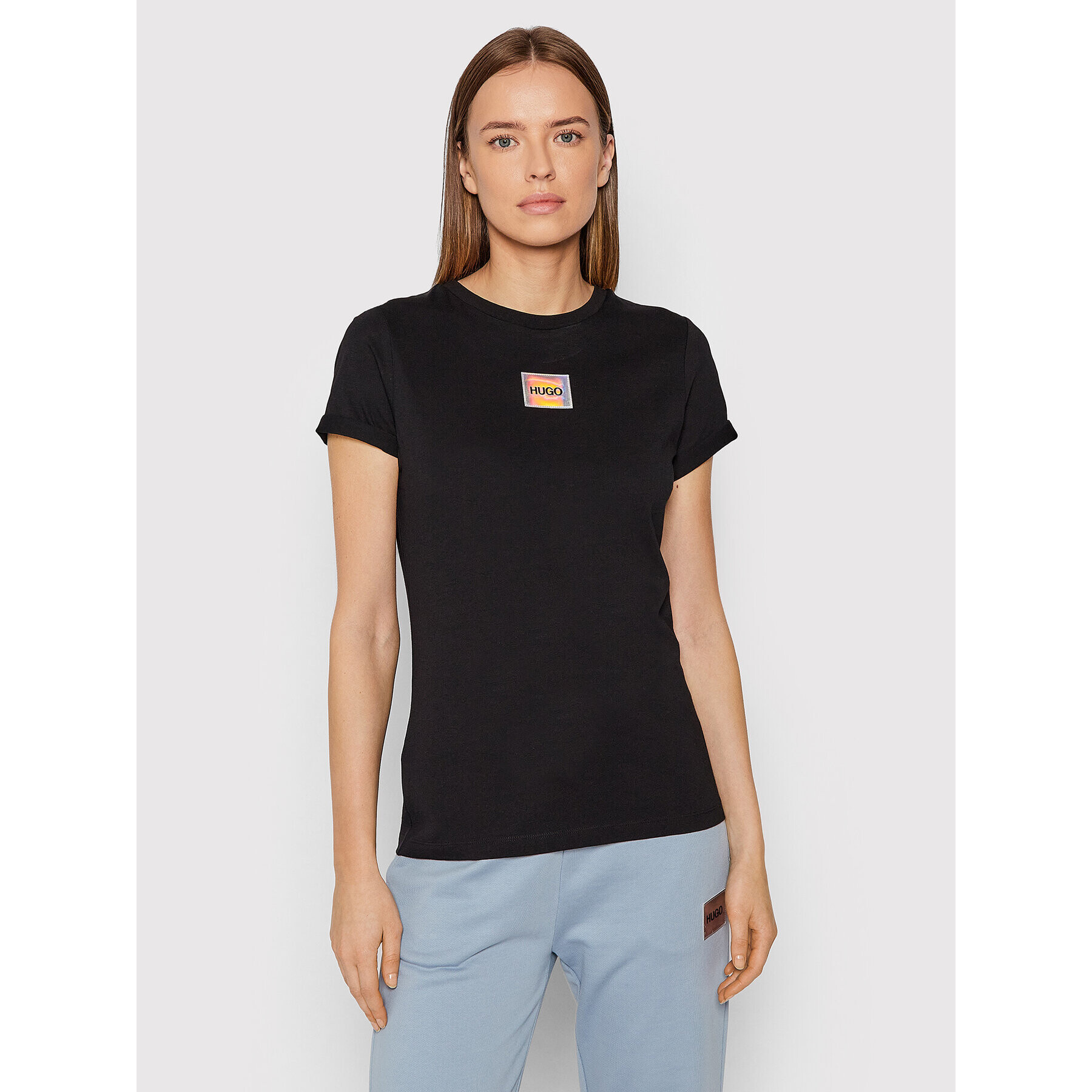 Hugo Тишърт Tee_Redlabel 50456008 Черен Slim Fit - Pepit.bg