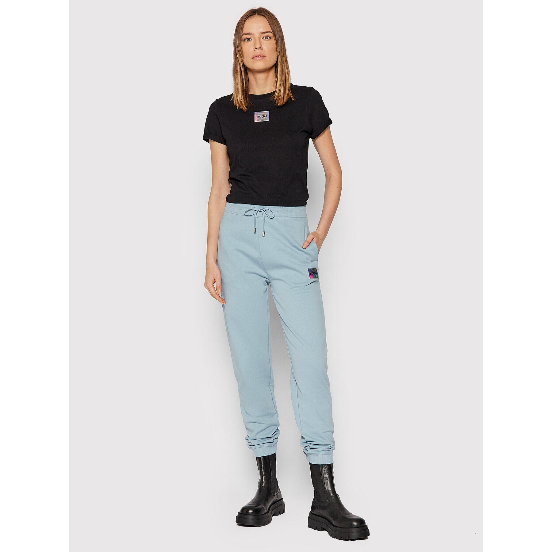 Hugo Тишърт Tee_Redlabel 50456008 Черен Slim Fit - Pepit.bg
