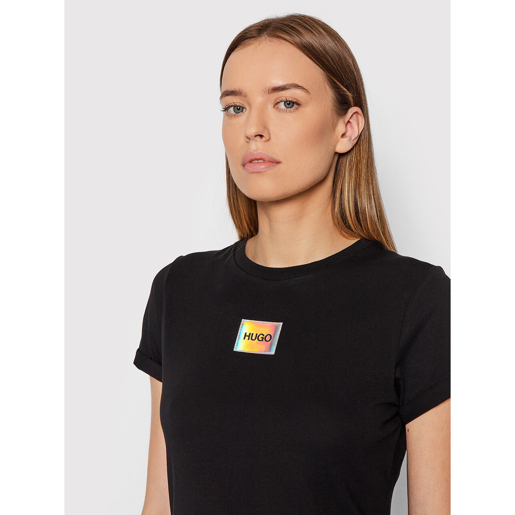 Hugo Тишърт Tee_Redlabel 50456008 Черен Slim Fit - Pepit.bg
