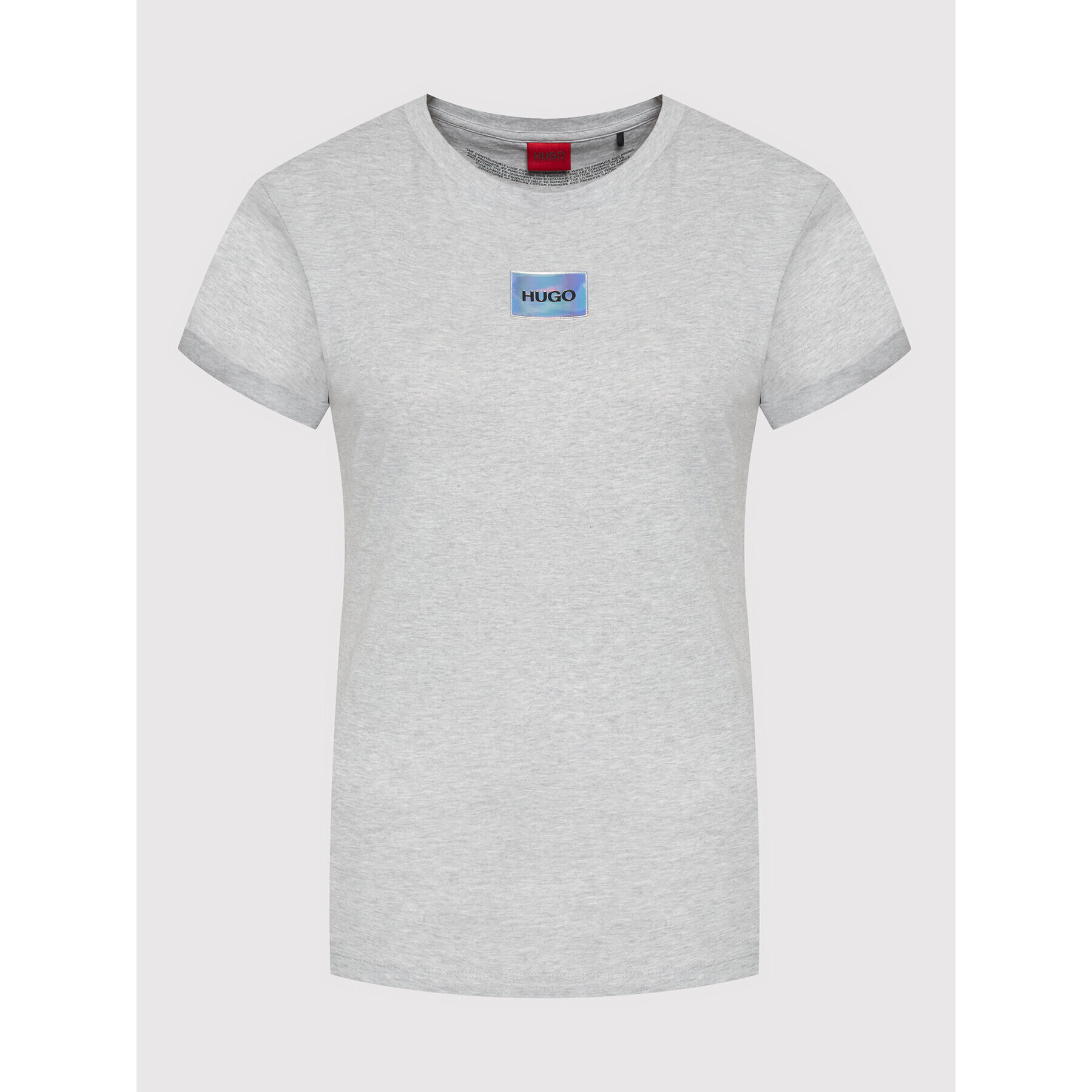 Hugo Тишърт Tee_Redlabel 50456008 Сив Slim Fit - Pepit.bg