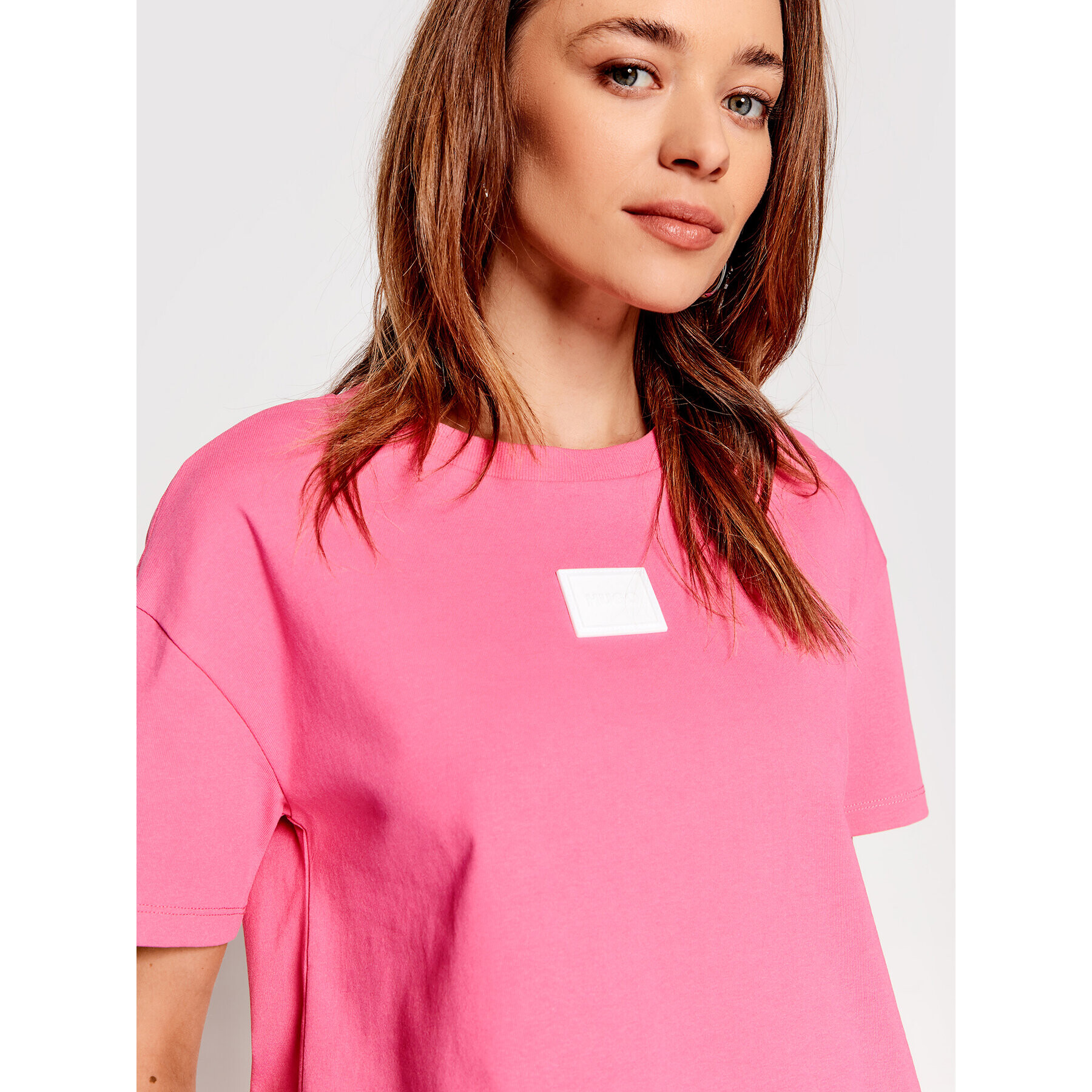 Hugo Тишърт The Boxy 50467457 Розов Relaxed Fit - Pepit.bg