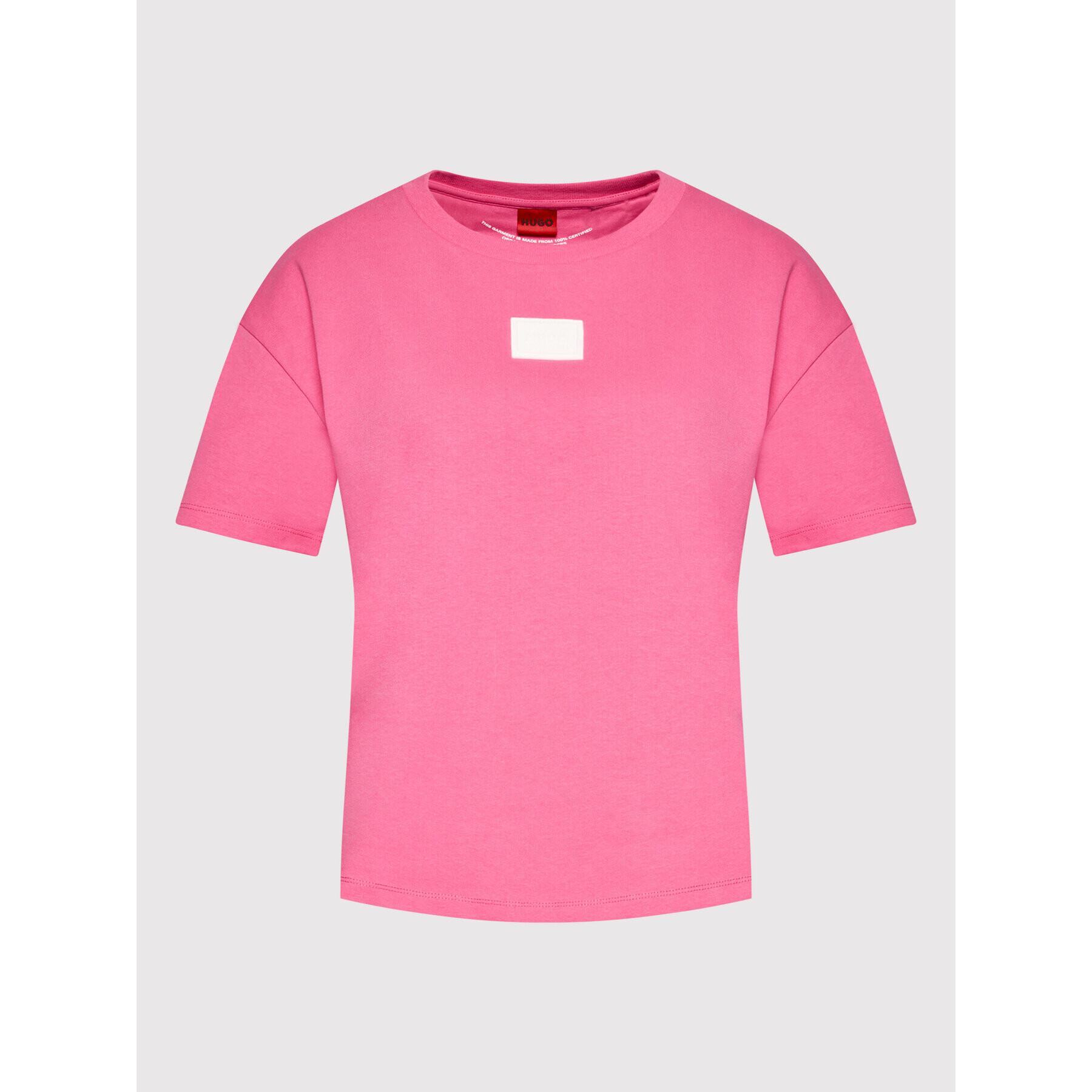 Hugo Тишърт The Boxy 50467457 Розов Relaxed Fit - Pepit.bg