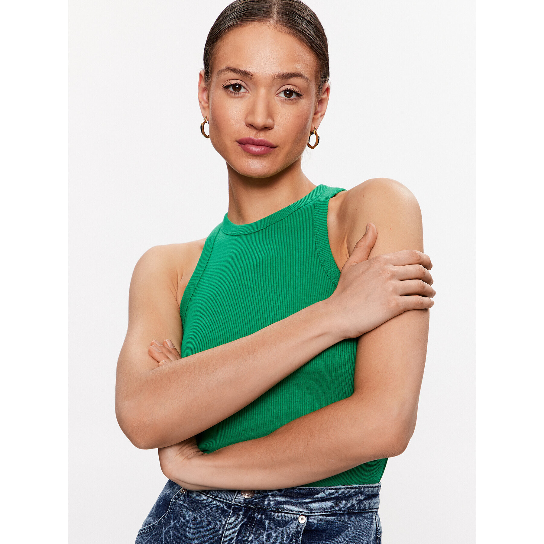 Hugo топ Classic Tank 50478532 Зелен Slim Fit - Pepit.bg