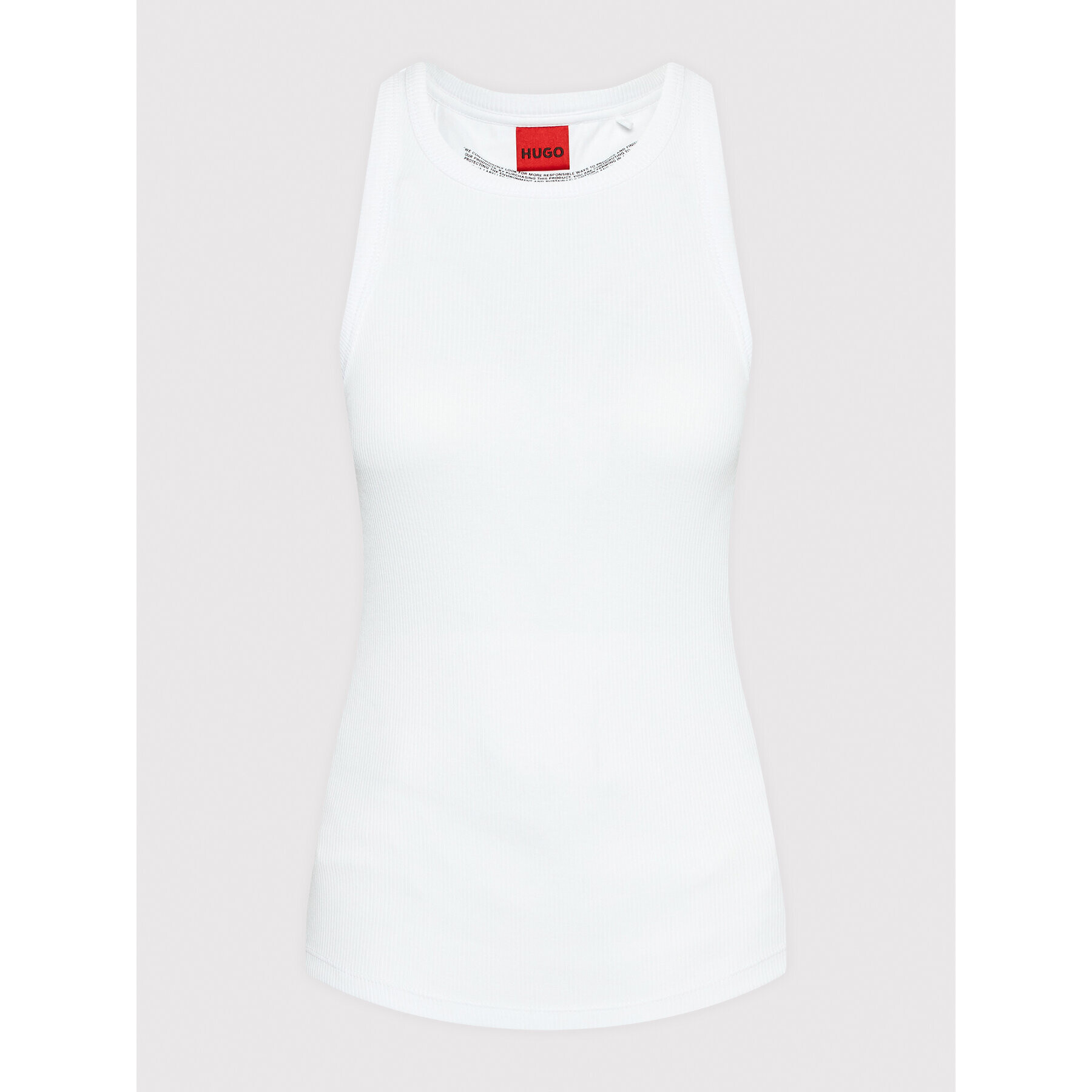 Hugo топ DiaIta 50465375 Бял Slim Fit - Pepit.bg