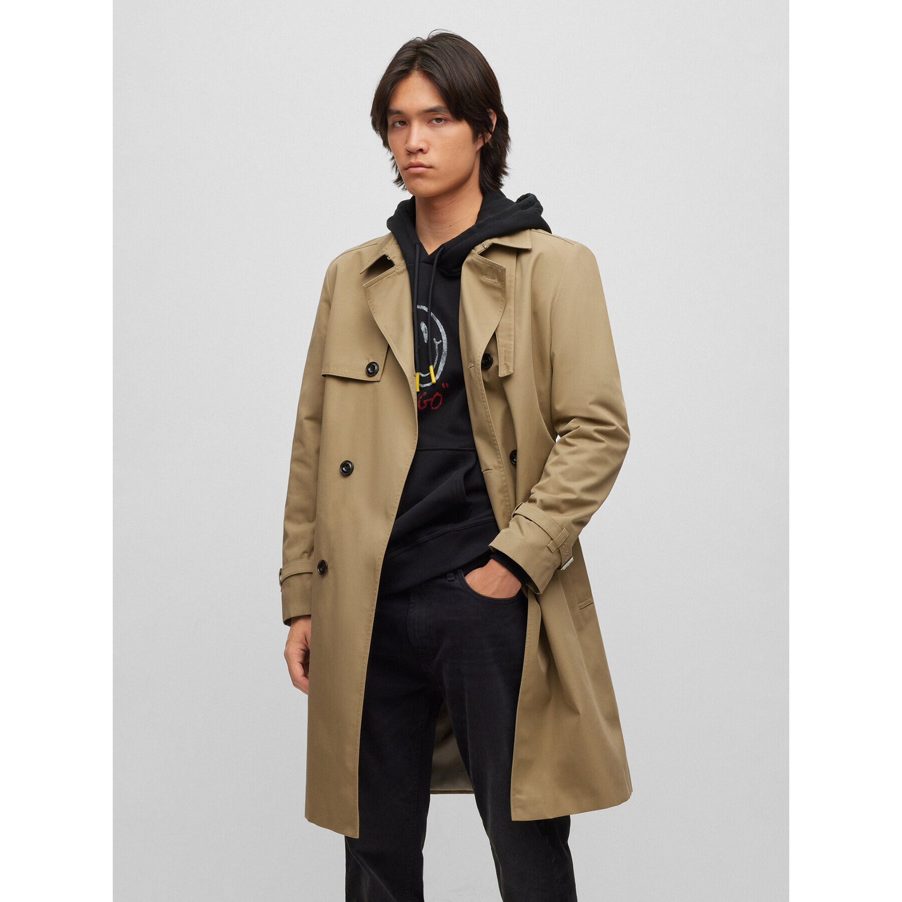 Hugo Тренч Maluks2341 50493354 Бежов Regular Fit - Pepit.bg