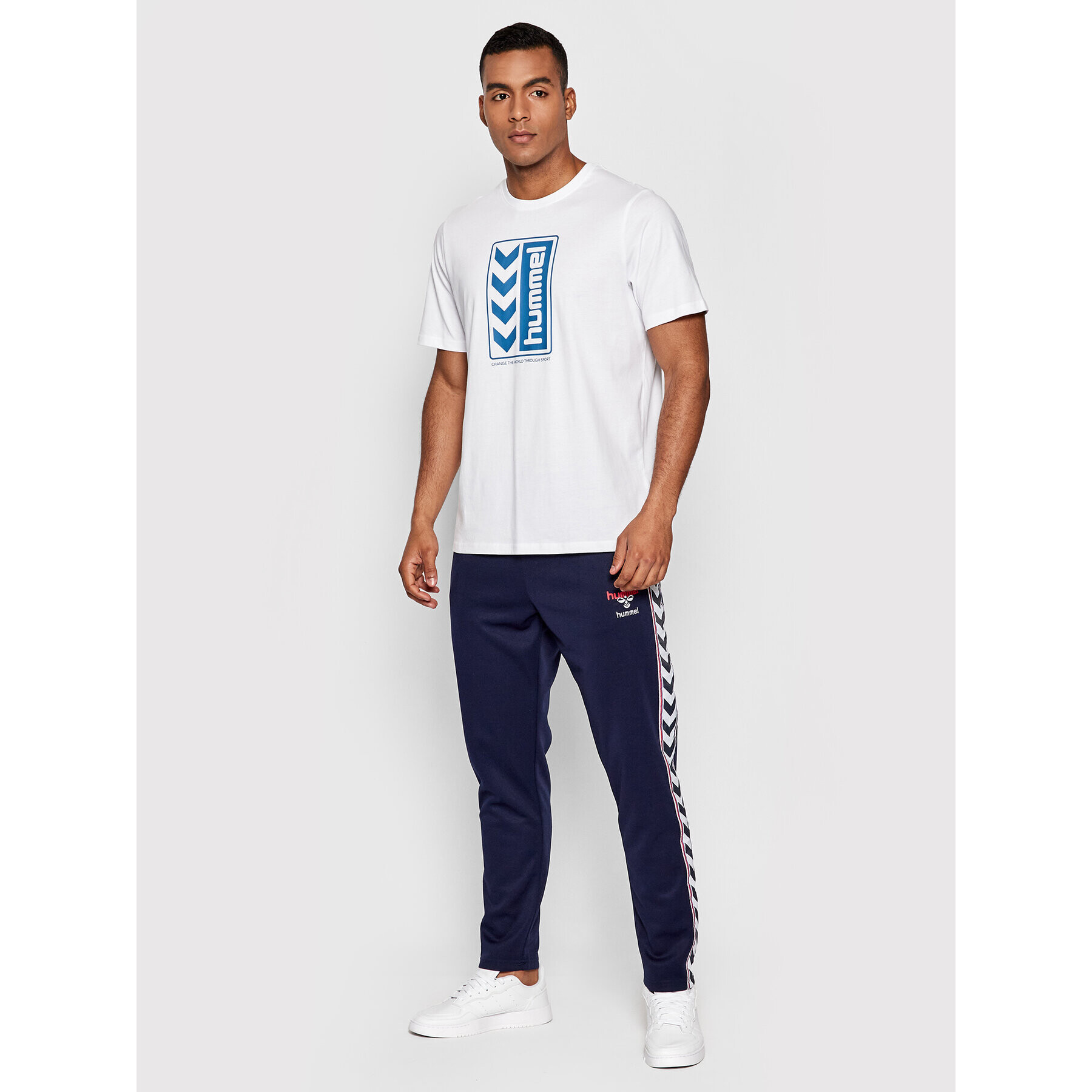 Hummel Долнище анцуг Unisex Lerby Poly 214310 Тъмносин Tapered Fit - Pepit.bg