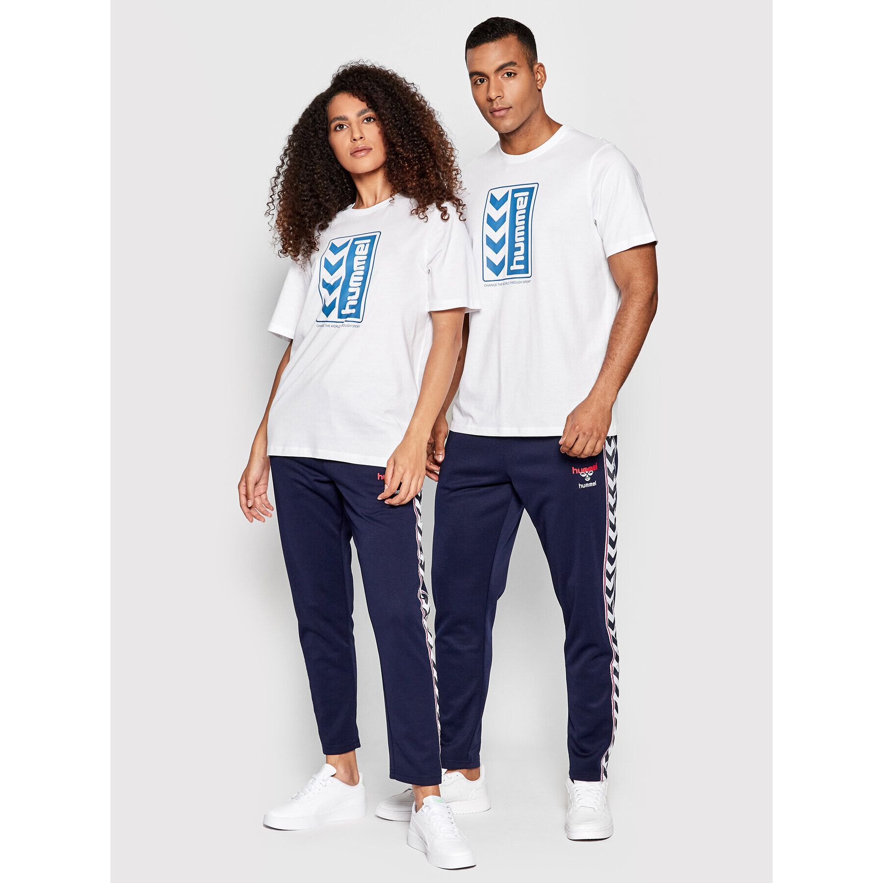 Hummel Долнище анцуг Unisex Lerby Poly 214310 Тъмносин Tapered Fit - Pepit.bg