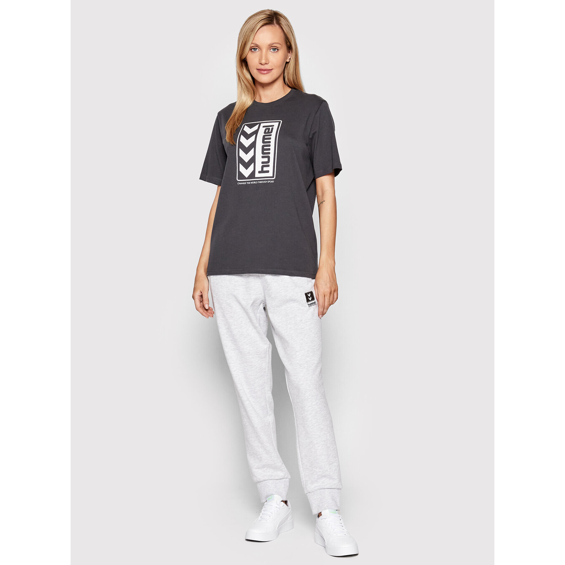 Hummel Долнище анцуг Unisex Liam 213728 Сив Regular Fit - Pepit.bg