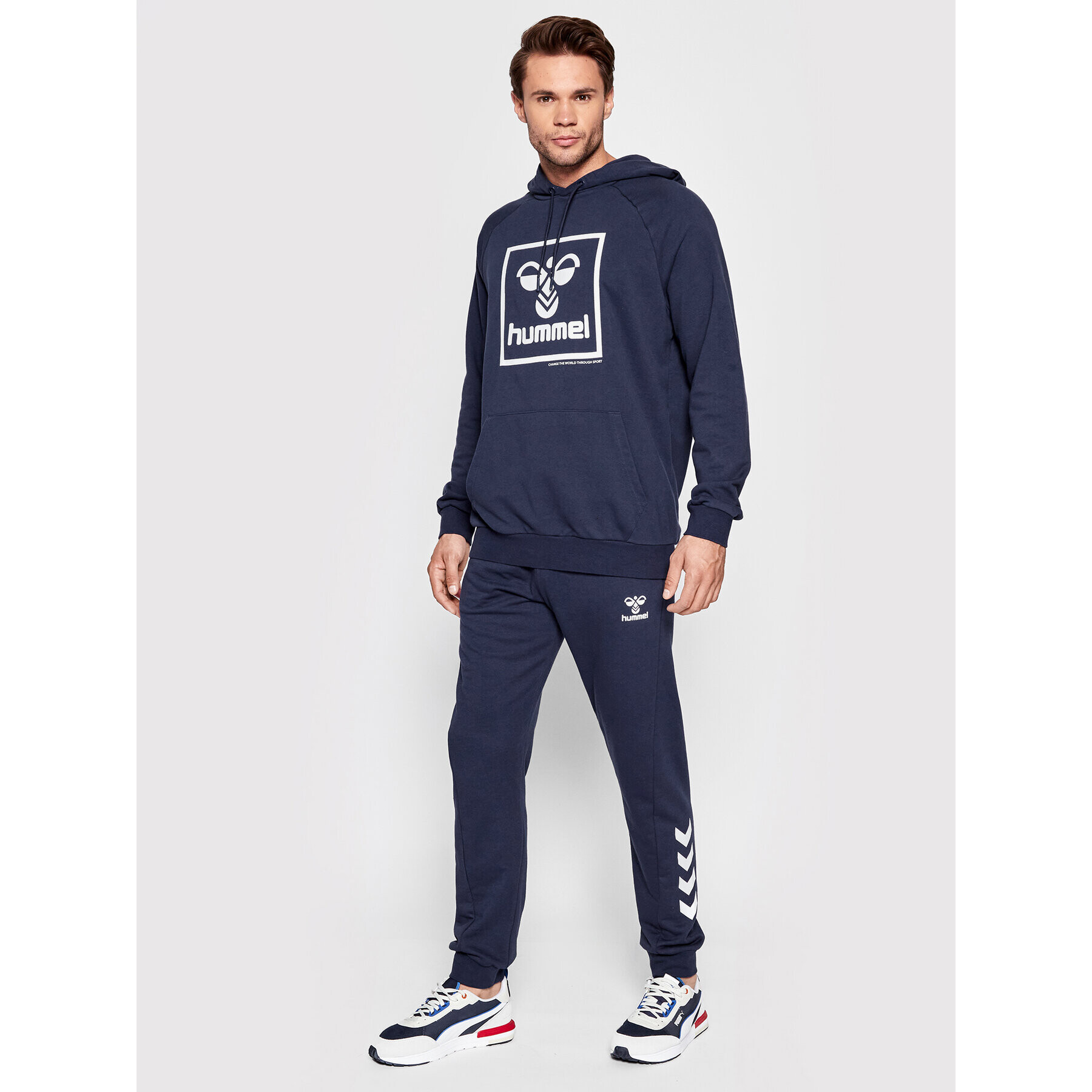 Hummel Долнище анцуг Isam 2.0 214336 Тъмносин Regular Fit - Pepit.bg