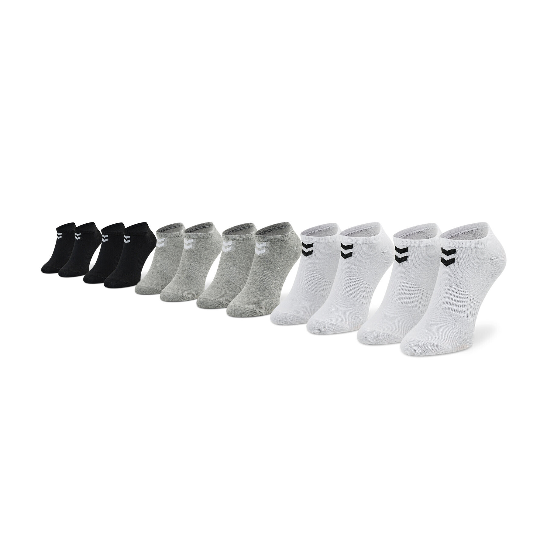 Hummel Комплект 6 чифта къси чорапи унисекс Chevron Ankle 213250-9034 Бял - Pepit.bg