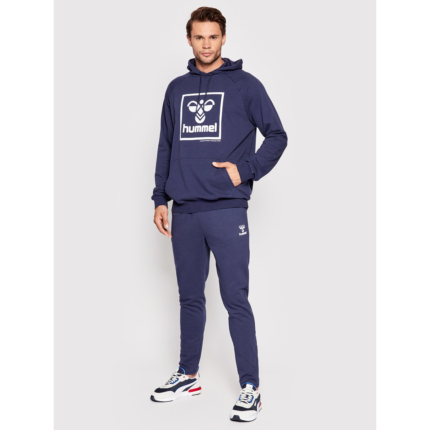 Hummel Суитшърт Isam 2.0 214333 Тъмносин Regular Fit - Pepit.bg