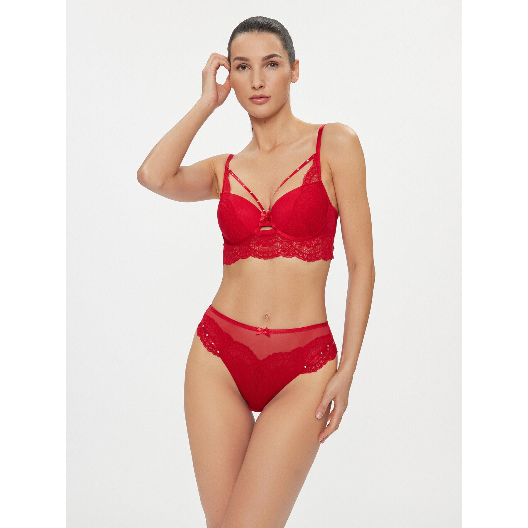 Hunkemöller Дамски бикини тип бразилиана Mariah Brazilian H 203561 Червен - Pepit.bg