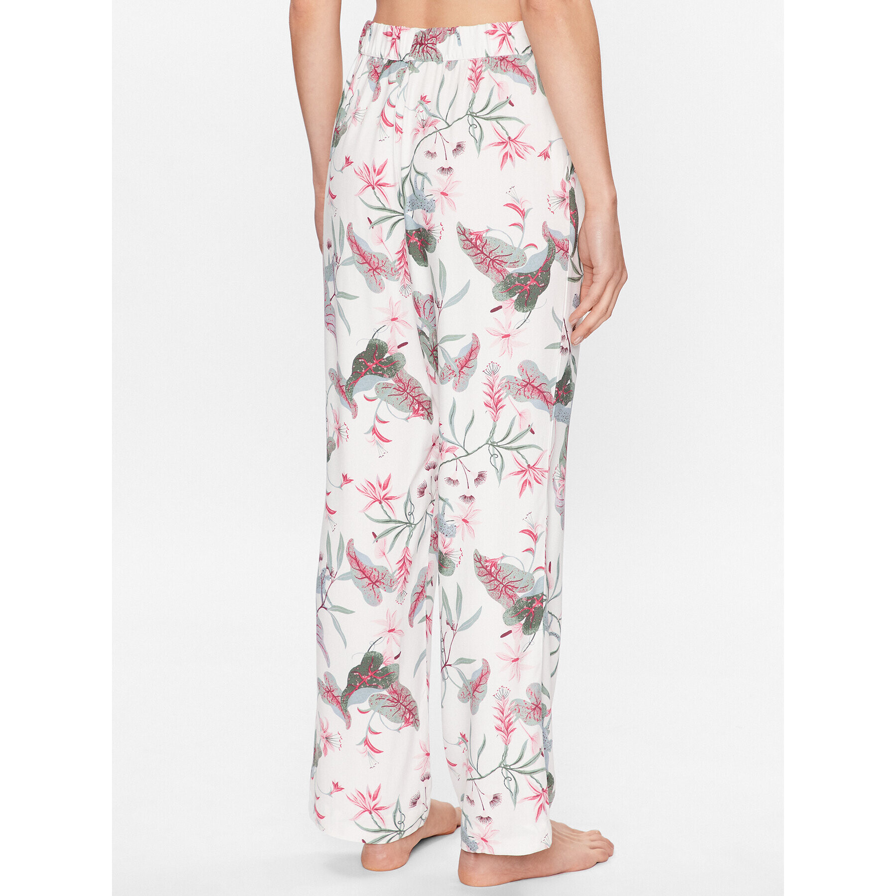 Hunkemöller Долнище на пижама Jungle 202317 Бял Comfortable Fit - Pepit.bg