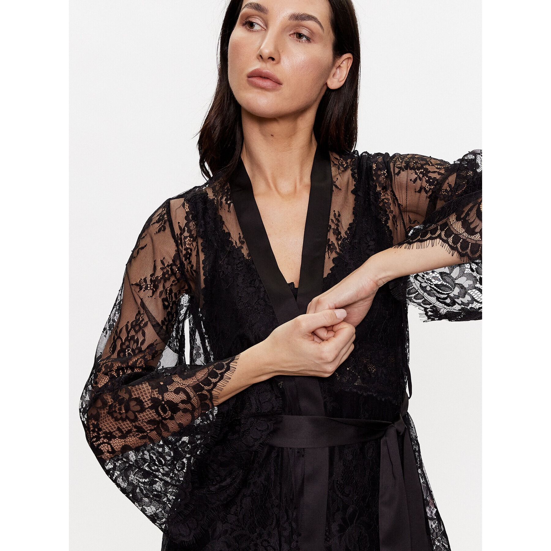 Hunkemöller Халат 191636 Черен Regular Fit - Pepit.bg