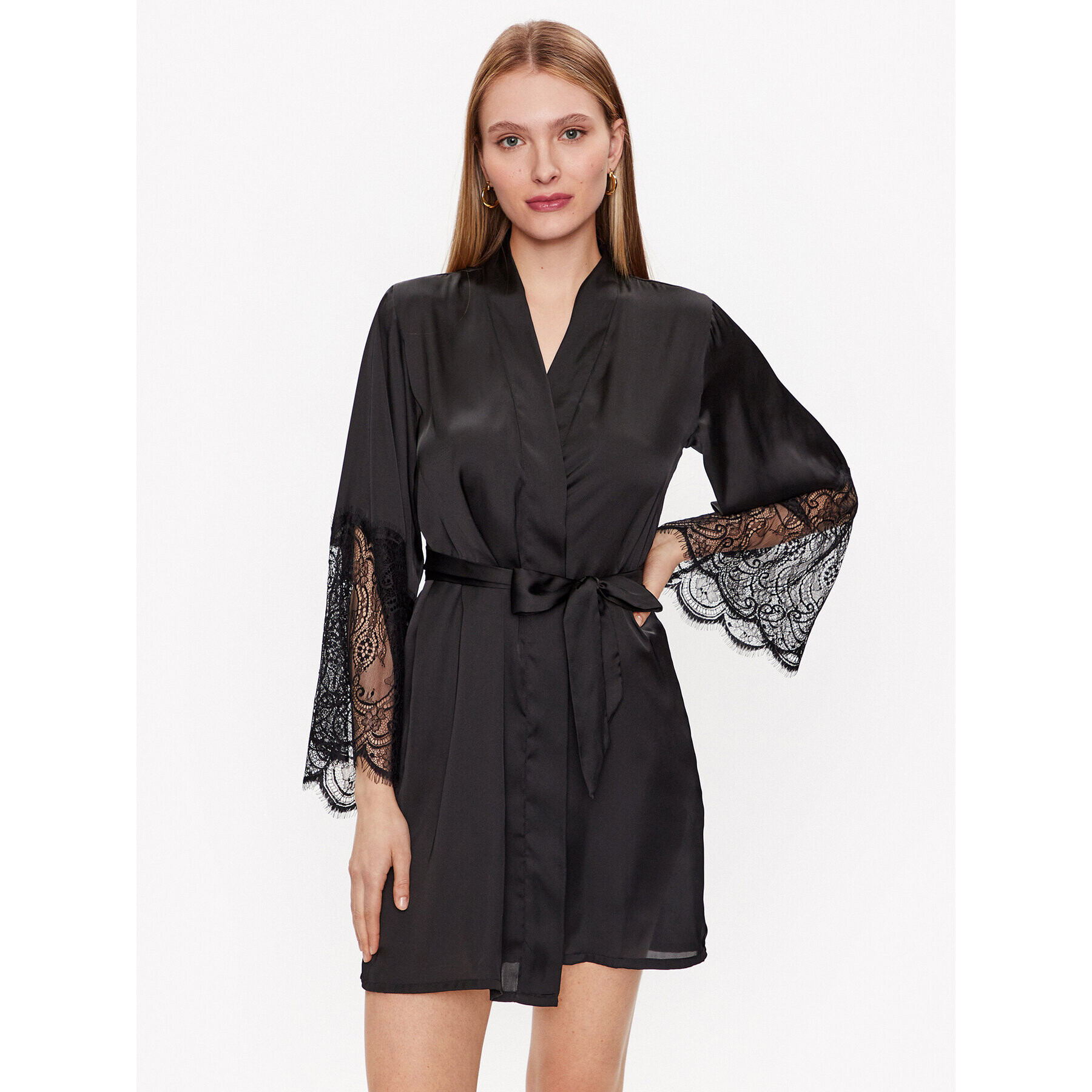 Hunkemöller Халат 192552 Черен - Pepit.bg
