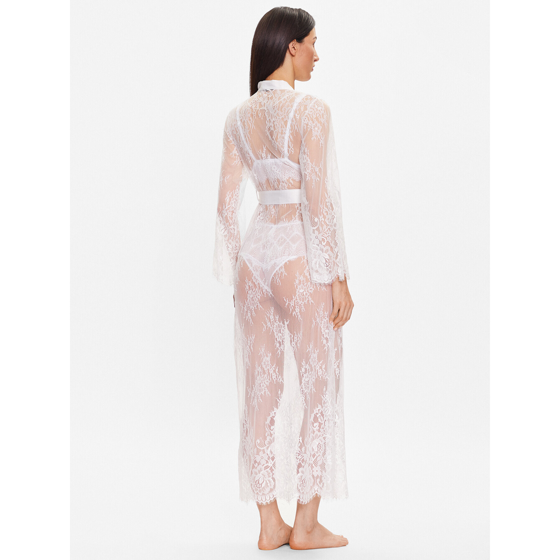 Hunkemöller Халат Allover 202344 Бял - Pepit.bg