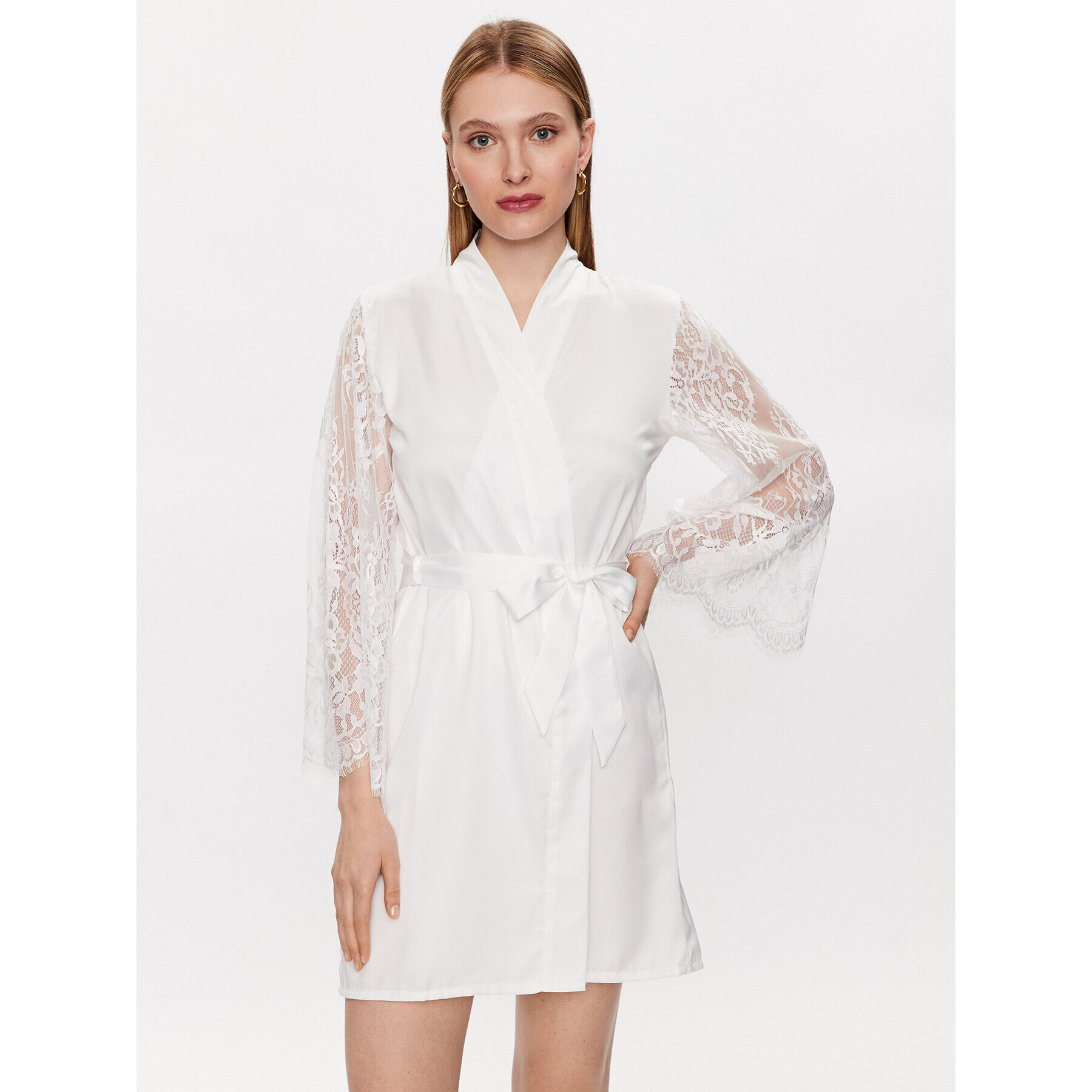 Hunkemöller Халат Bridal 202351 Бял - Pepit.bg