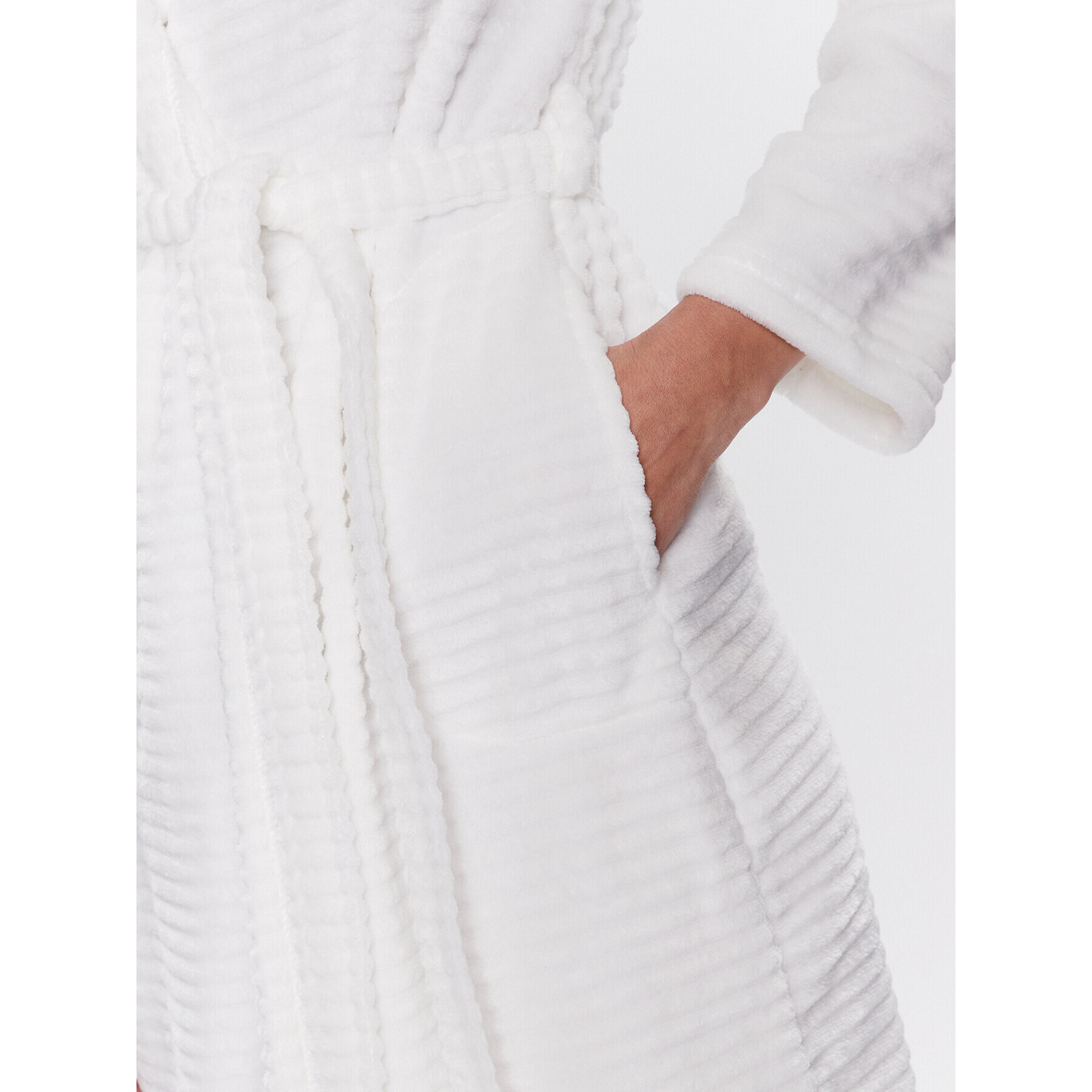 Hunkemöller Халат Robe Long 169369 Бял - Pepit.bg