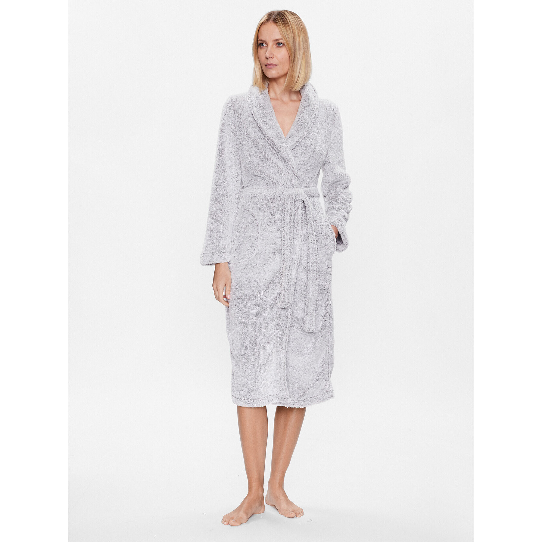 Hunkemöller Халат Robe Long 199158 Сив - Pepit.bg