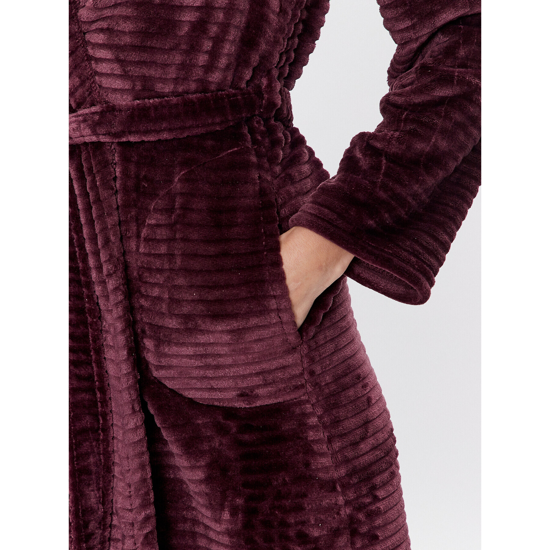 Hunkemöller Халат Robe Short 169405 Бордо - Pepit.bg