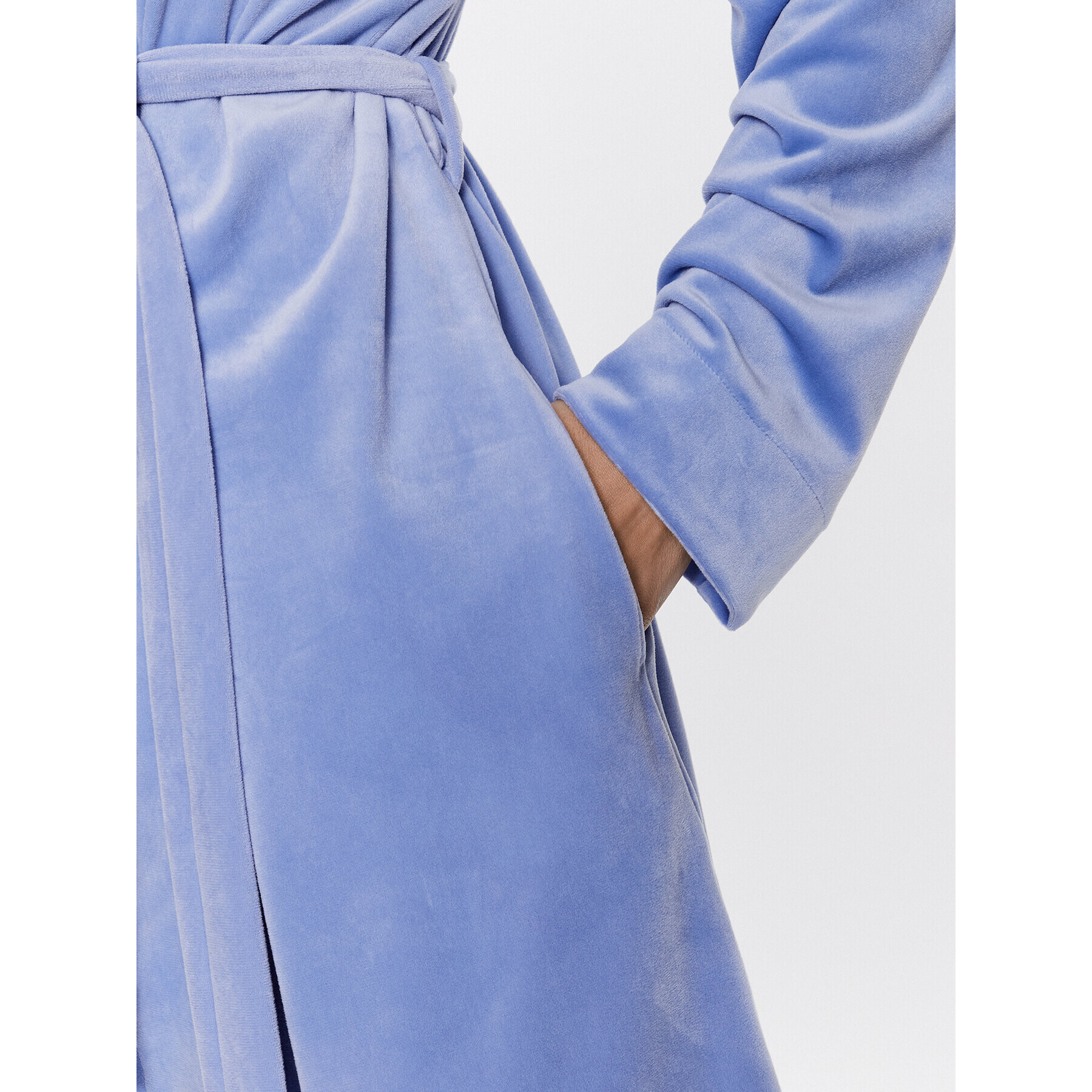 Hunkemöller Халат Robe Short Velours 201669 Син - Pepit.bg