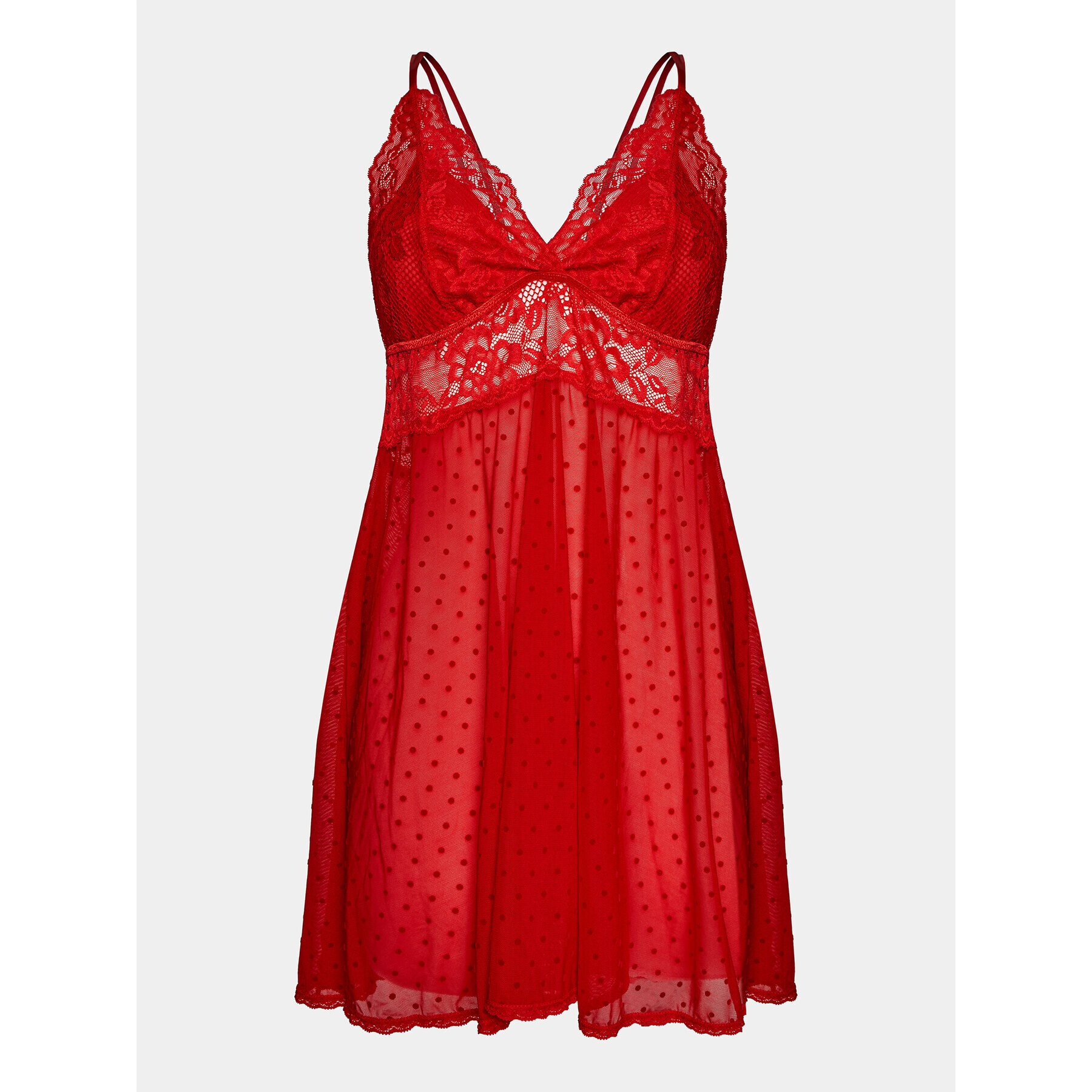 Hunkemöller Нощница 173763 Червен Feminine Fit - Pepit.bg