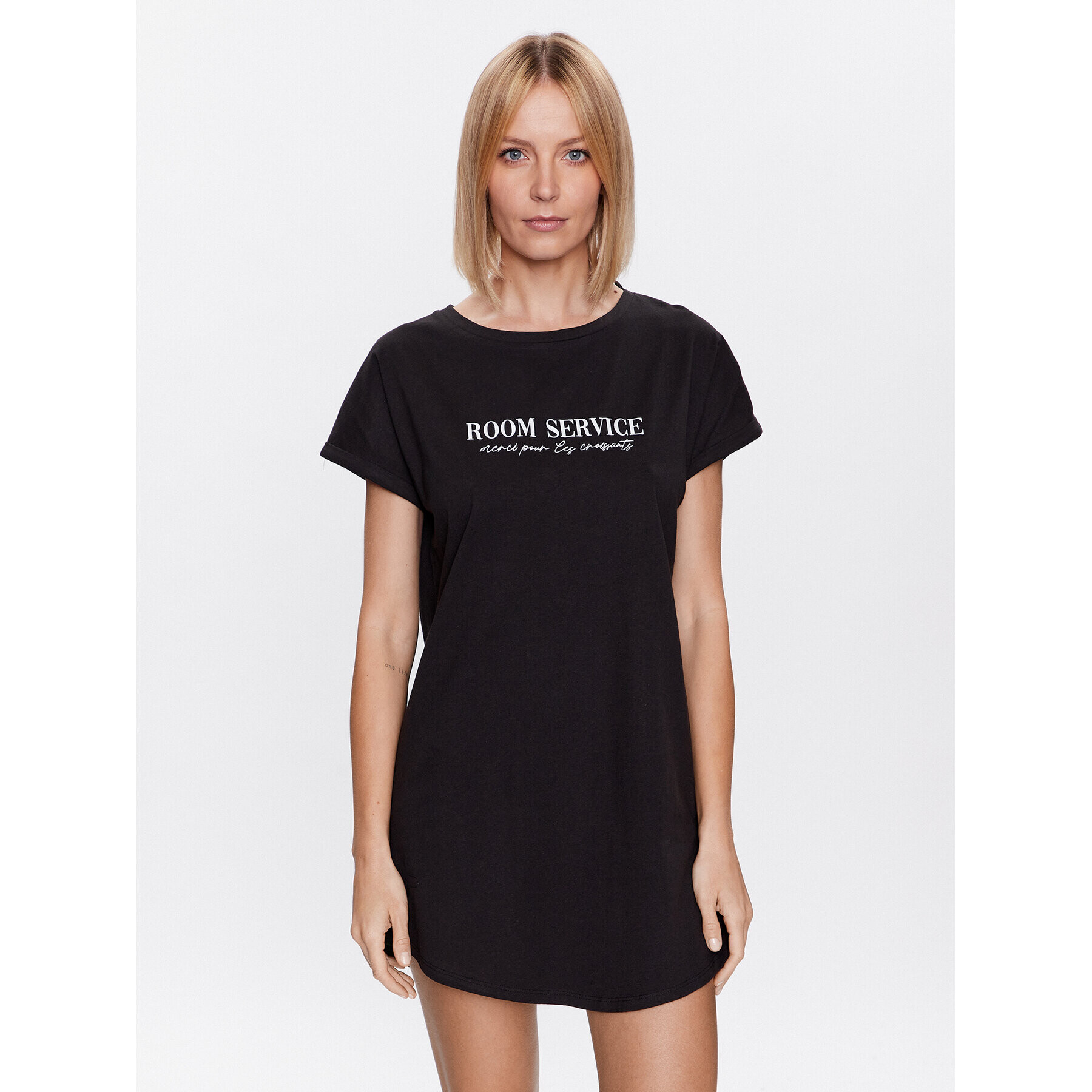 Hunkemöller Нощница Nightie 201723 Черен Relaxed Fit - Pepit.bg