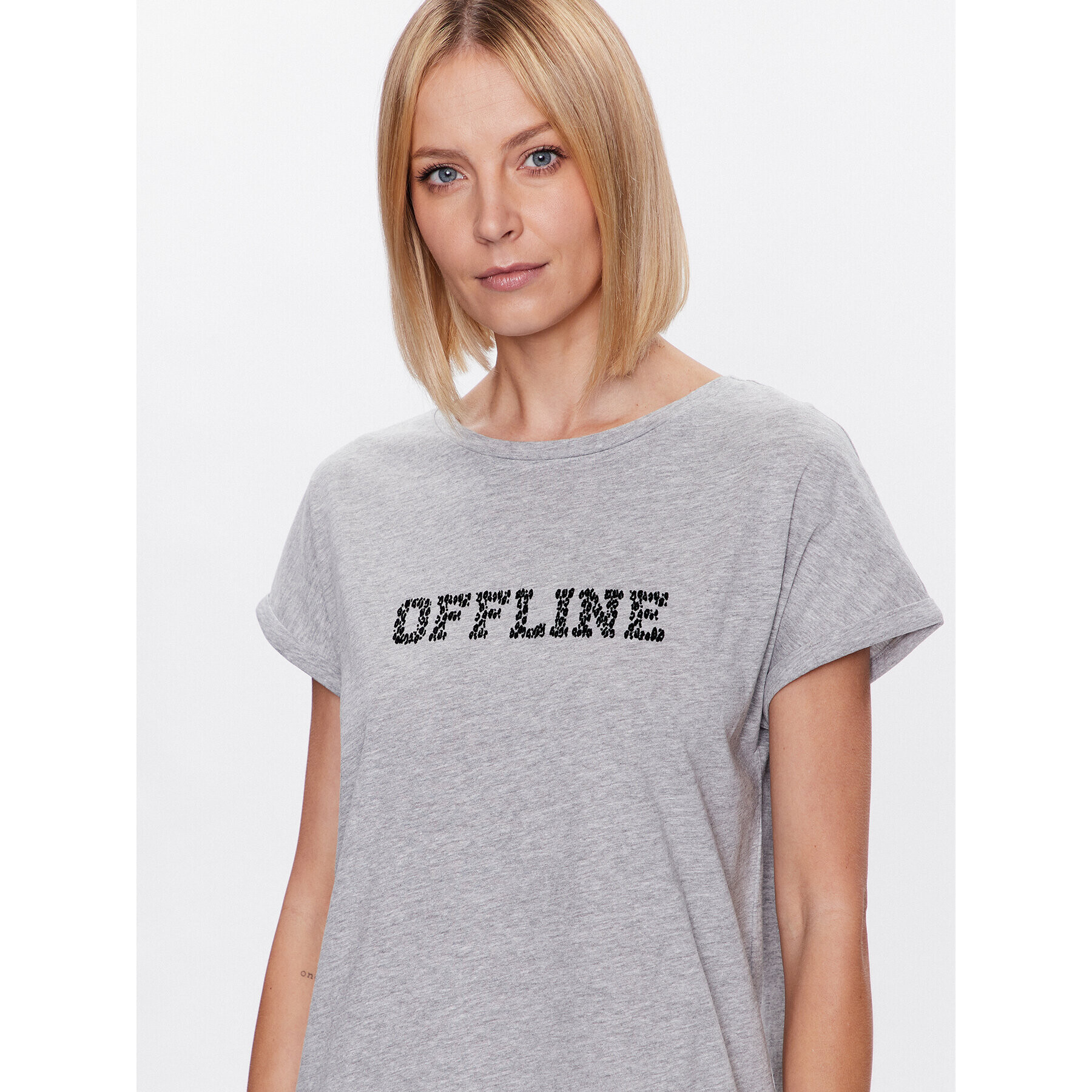 Hunkemöller Нощница Nightie 201733 Сив Relaxed Fit - Pepit.bg
