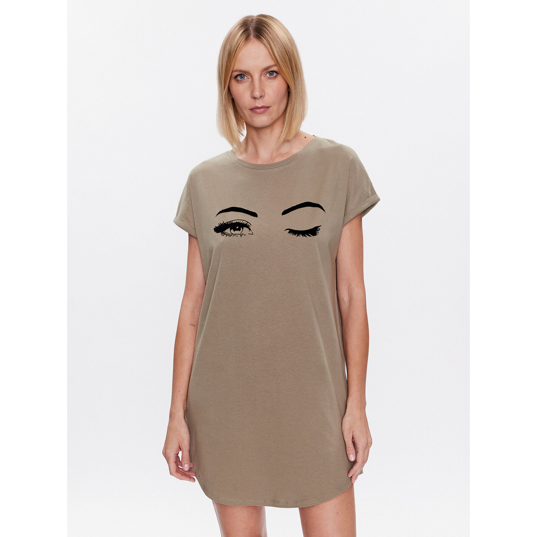 Hunkemöller Нощница Nightie 201742 Зелен Relaxed Fit - Pepit.bg