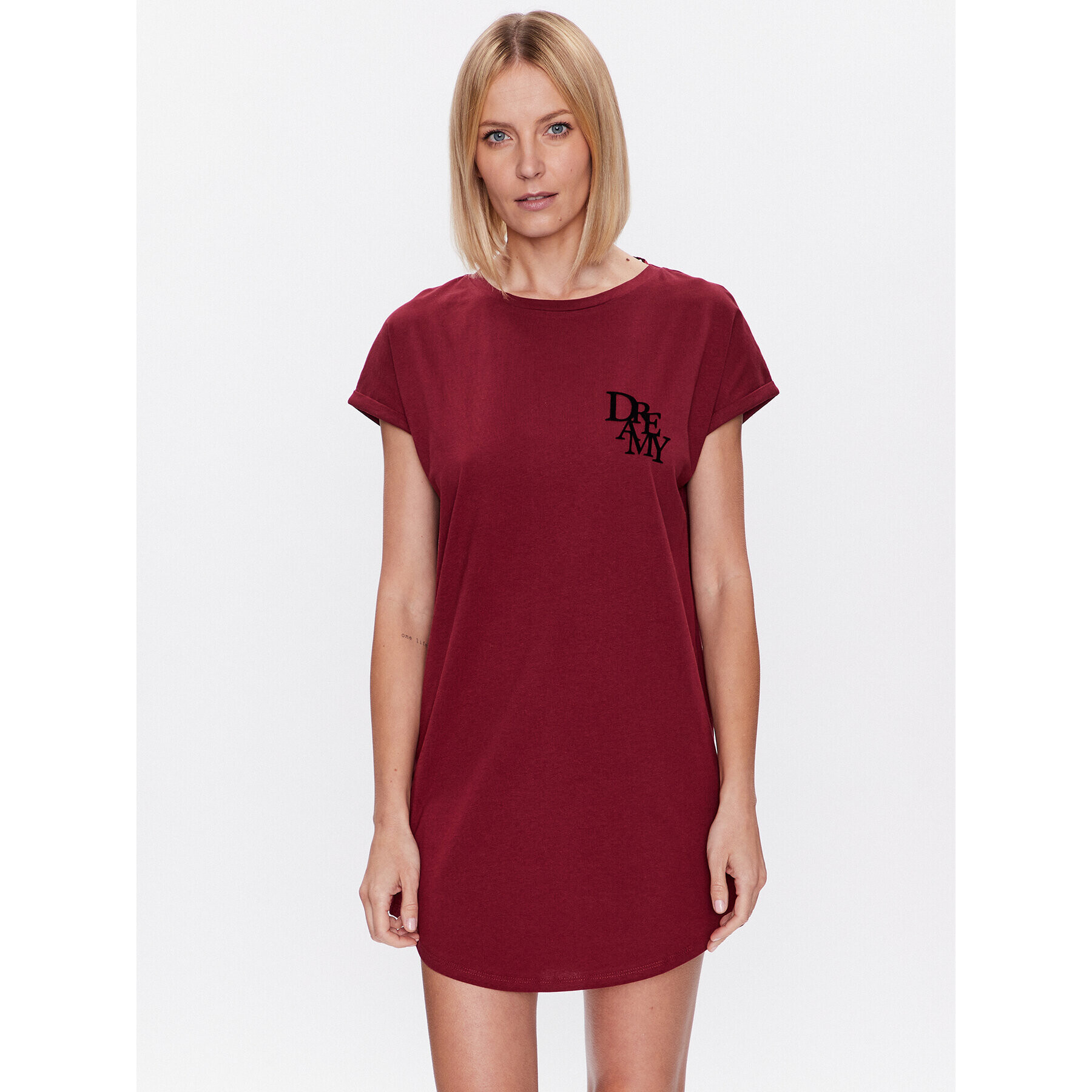 Hunkemöller Нощница Nightie 201760 Бордо Relaxed Fit - Pepit.bg