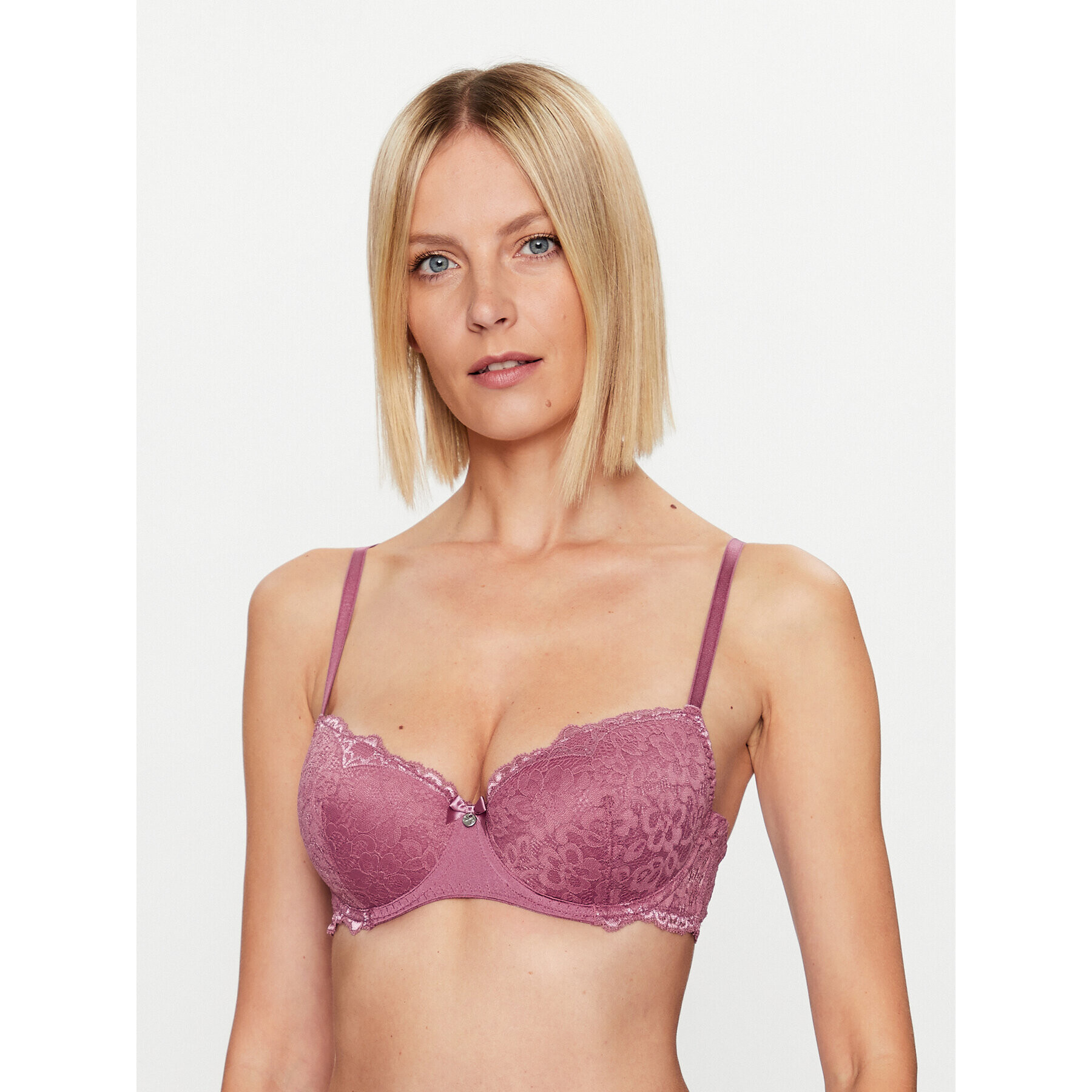 Hunkemöller Сутиен балконет Marine 202702 Виолетов - Pepit.bg