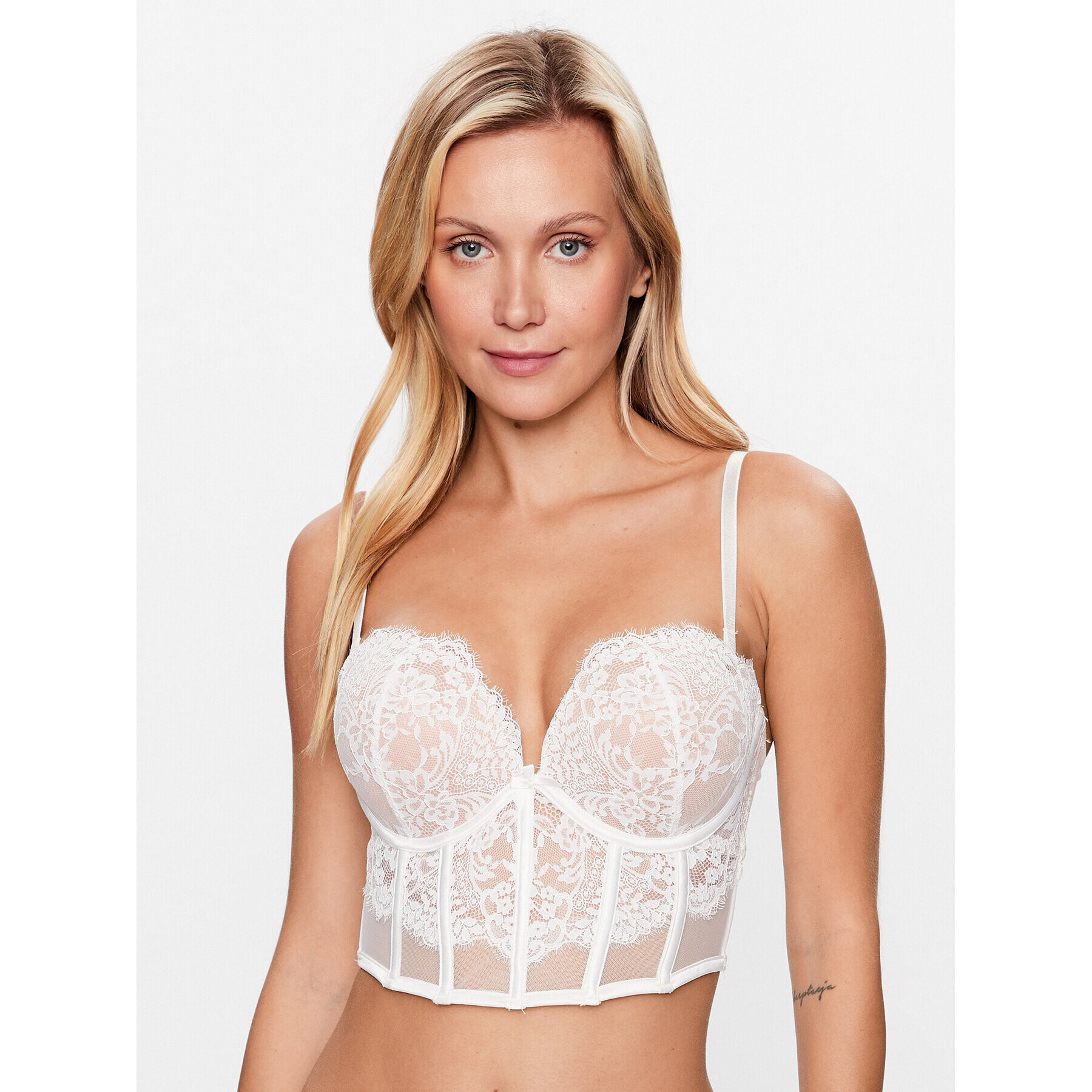 Hunkemöller Сутиен push-up Chlo II 202095 Бял - Pepit.bg