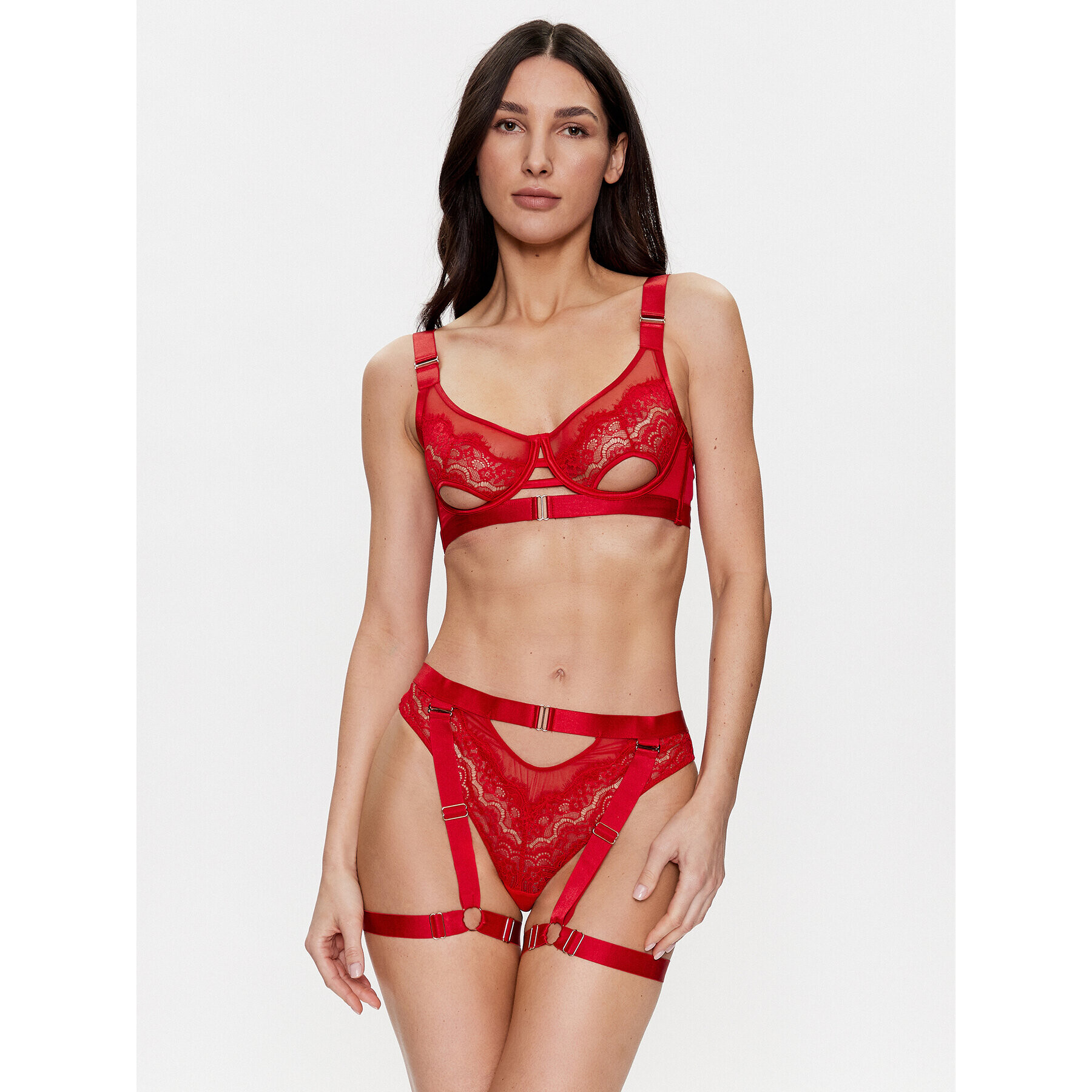 Hunkemöller Сутиен с банели Aurelia 199876 Червен - Pepit.bg