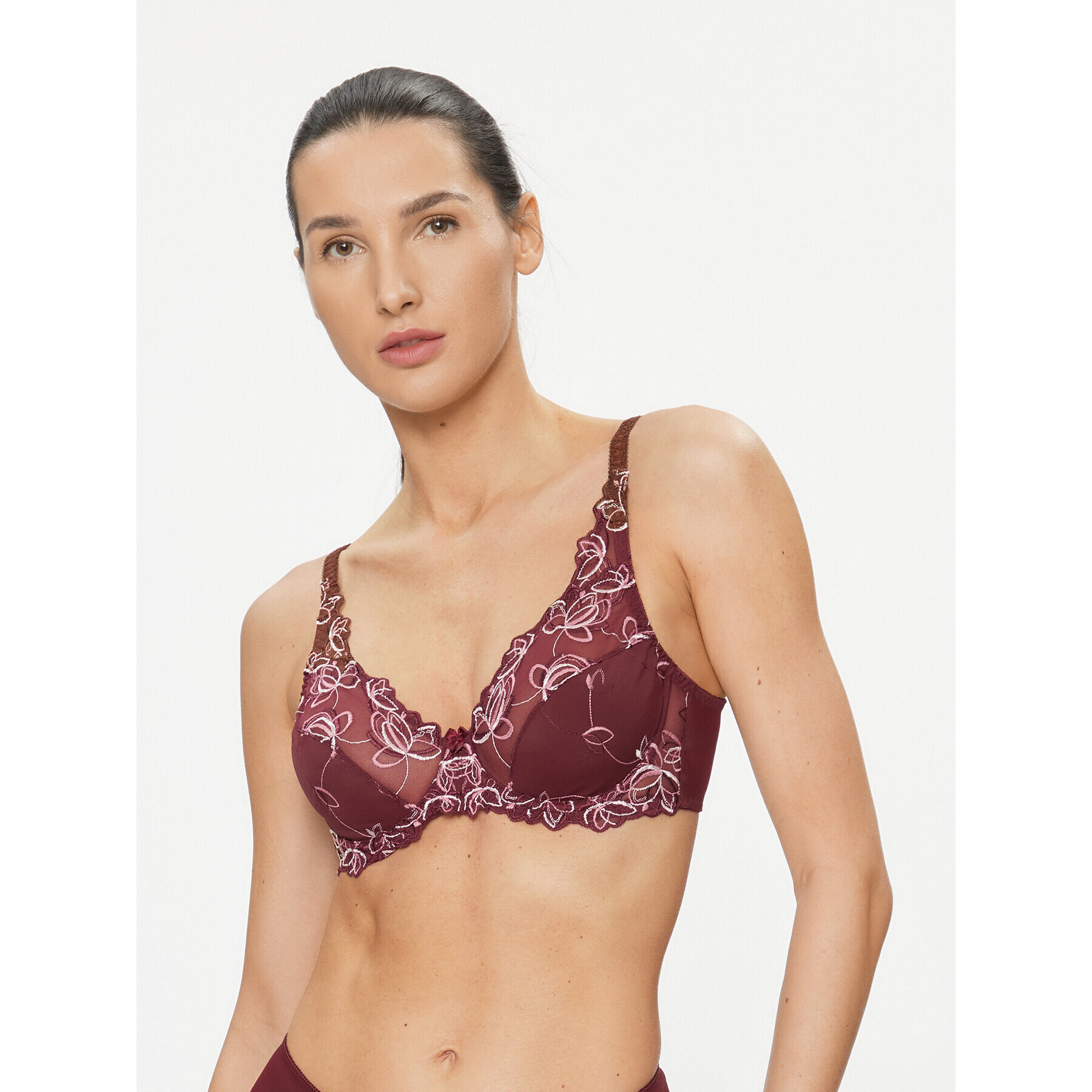 Hunkemöller Сутиен с банели Diva Uf 203490 Бордо - Pepit.bg