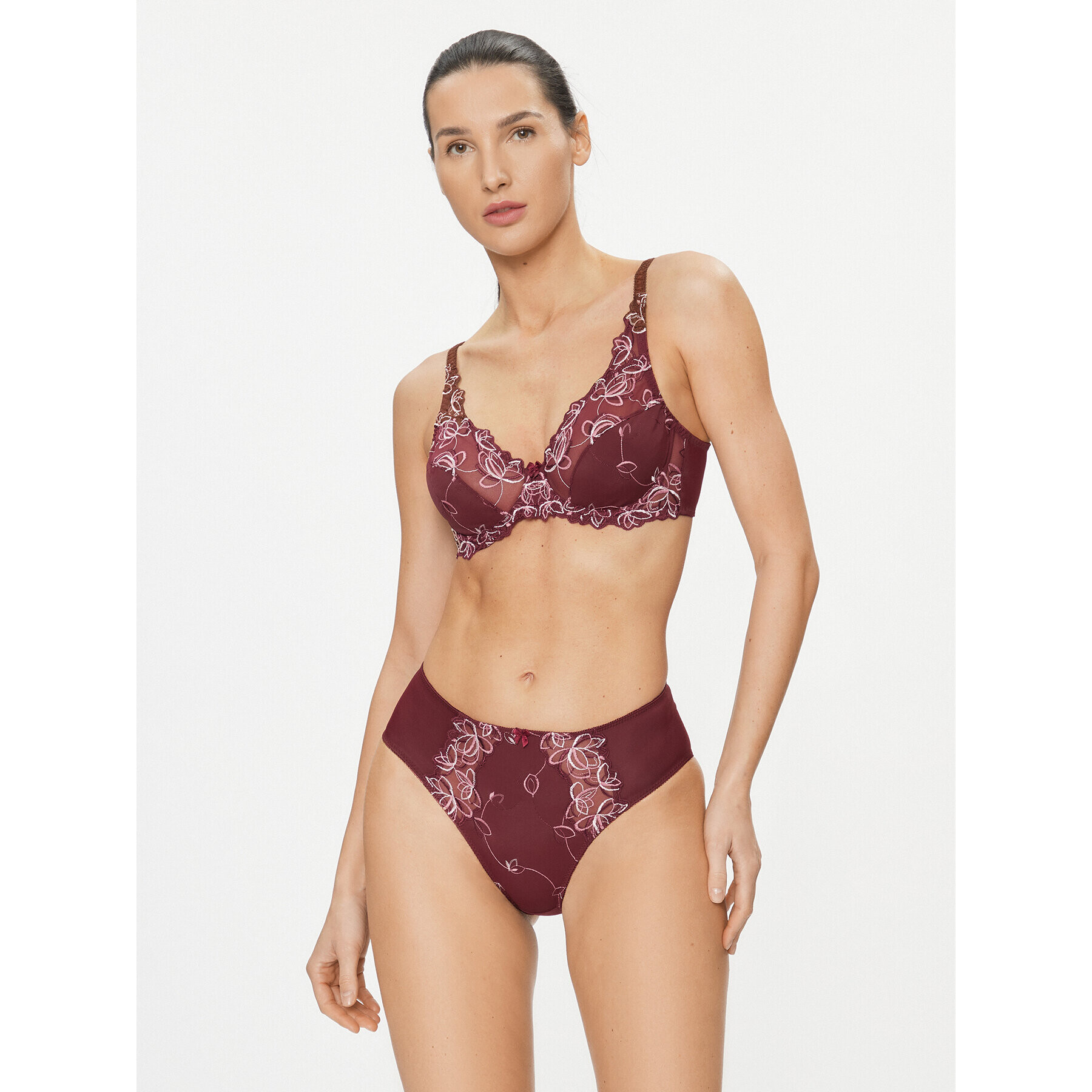 Hunkemöller Сутиен с банели Diva Uf 203490 Бордо - Pepit.bg